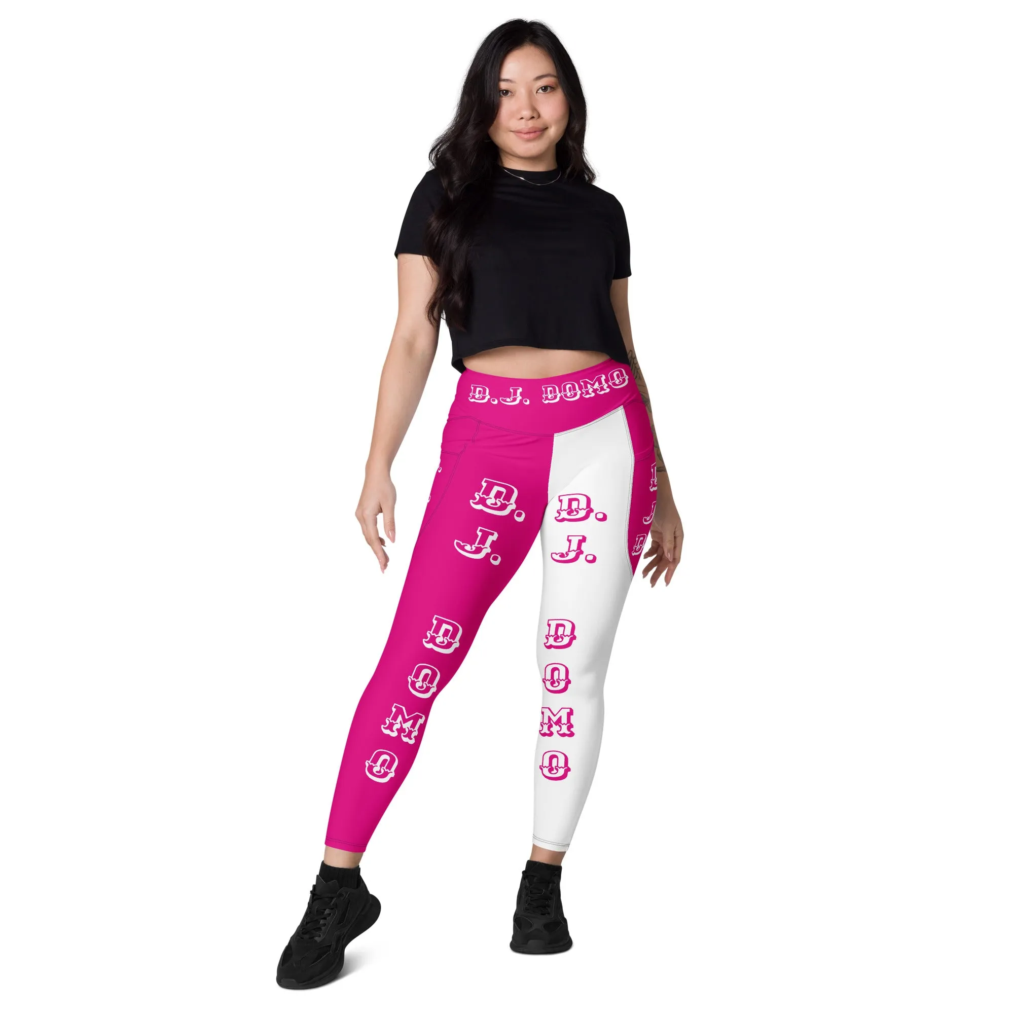 D.J. Domo Leggings with pockets 2 Pink/White