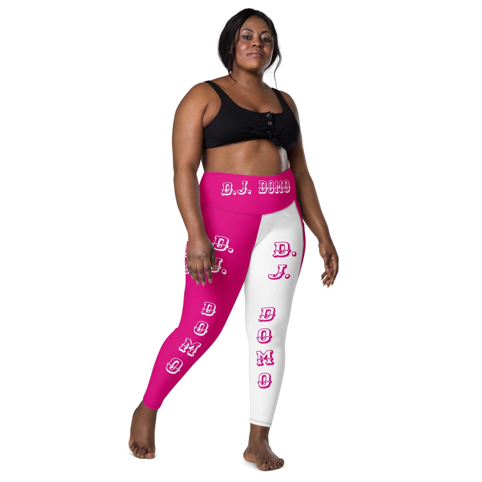 D.J. Domo Leggings with pockets 2 Pink/White