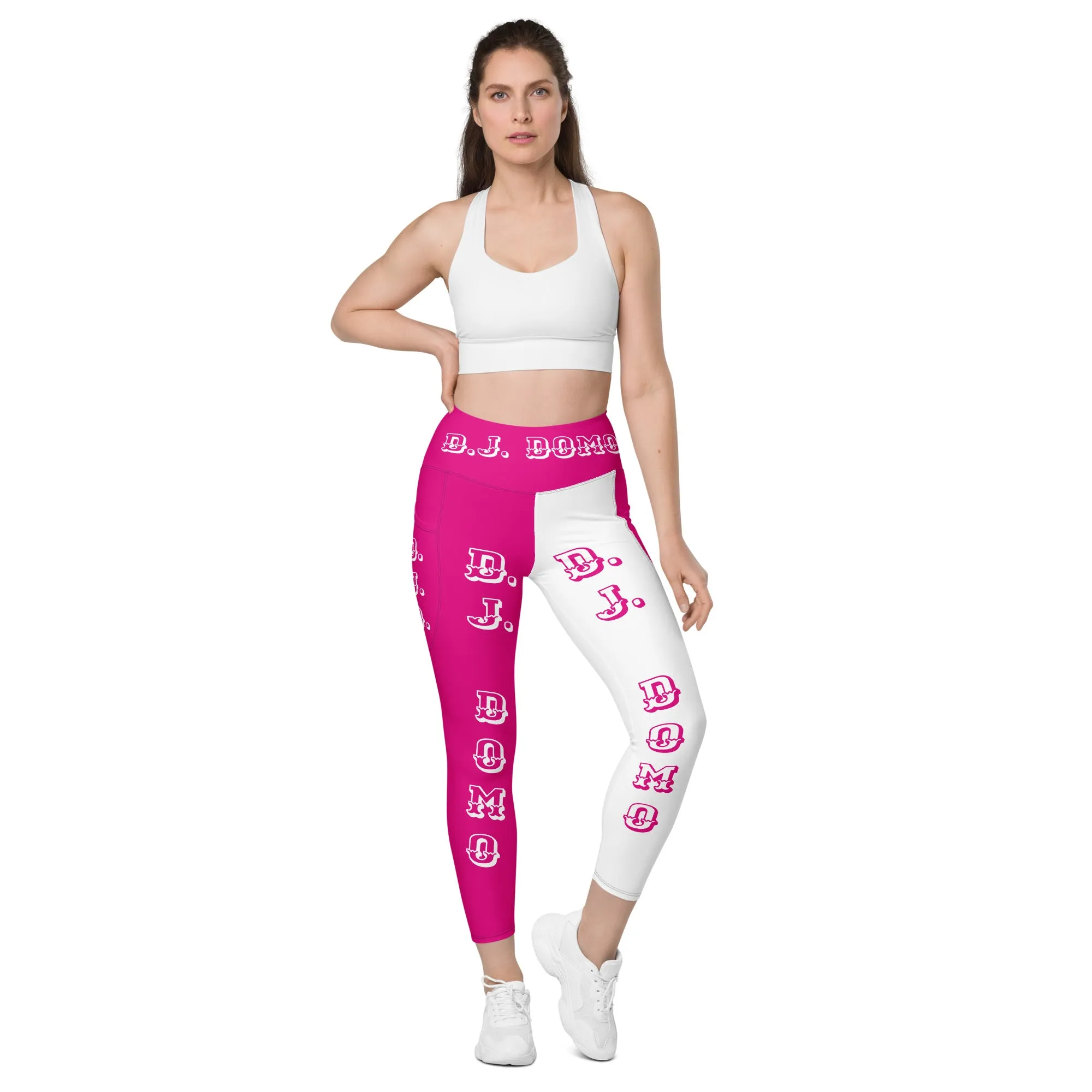 D.J. Domo Leggings with pockets 2 Pink/White