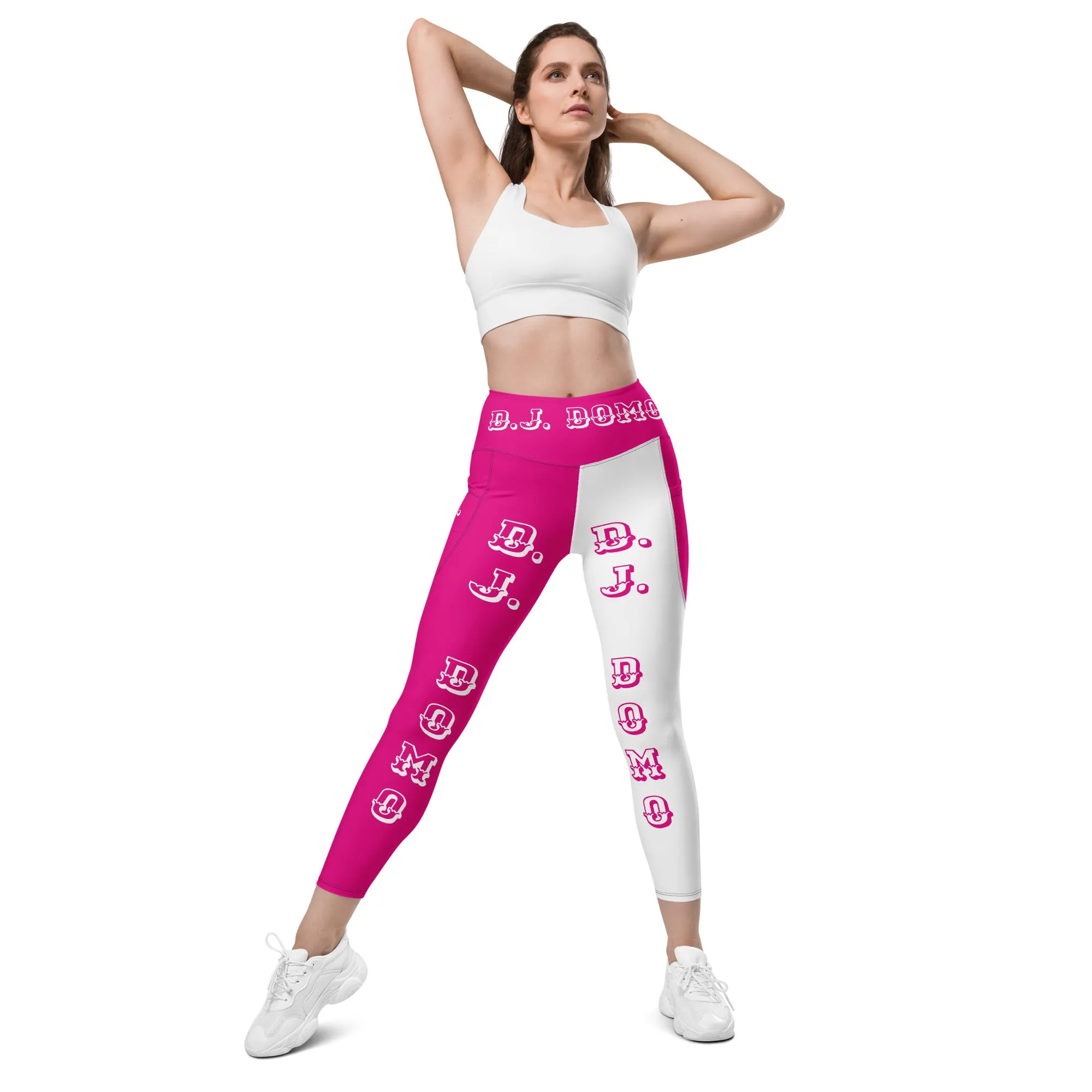 D.J. Domo Leggings with pockets 2 Pink/White