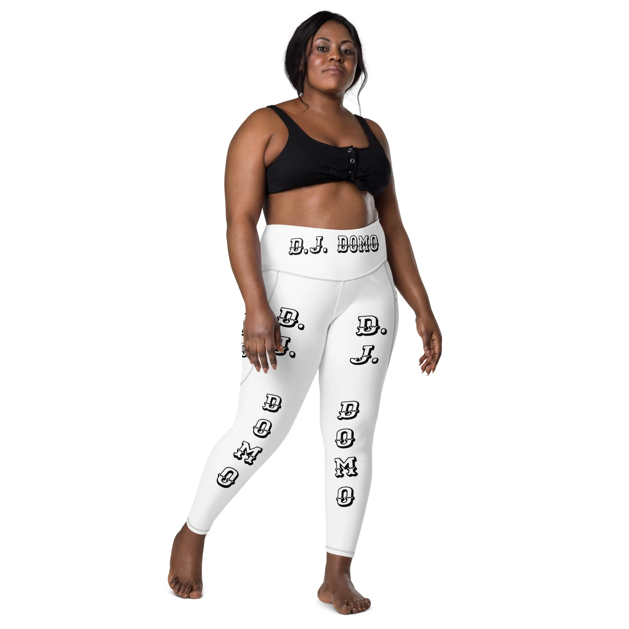 D.J. Domo Leggings with pockets 2 White/Black