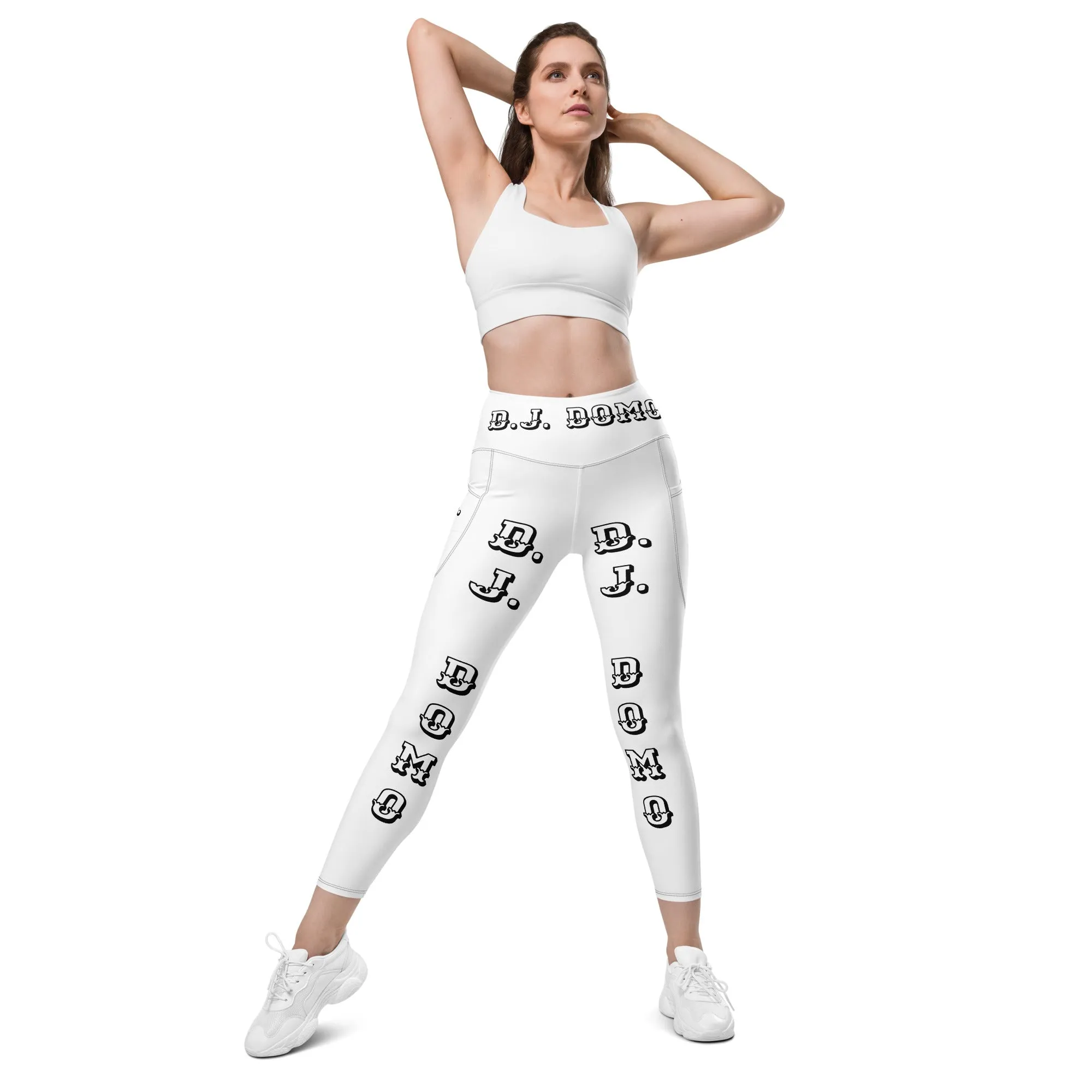 D.J. Domo Leggings with pockets 2 White/Black