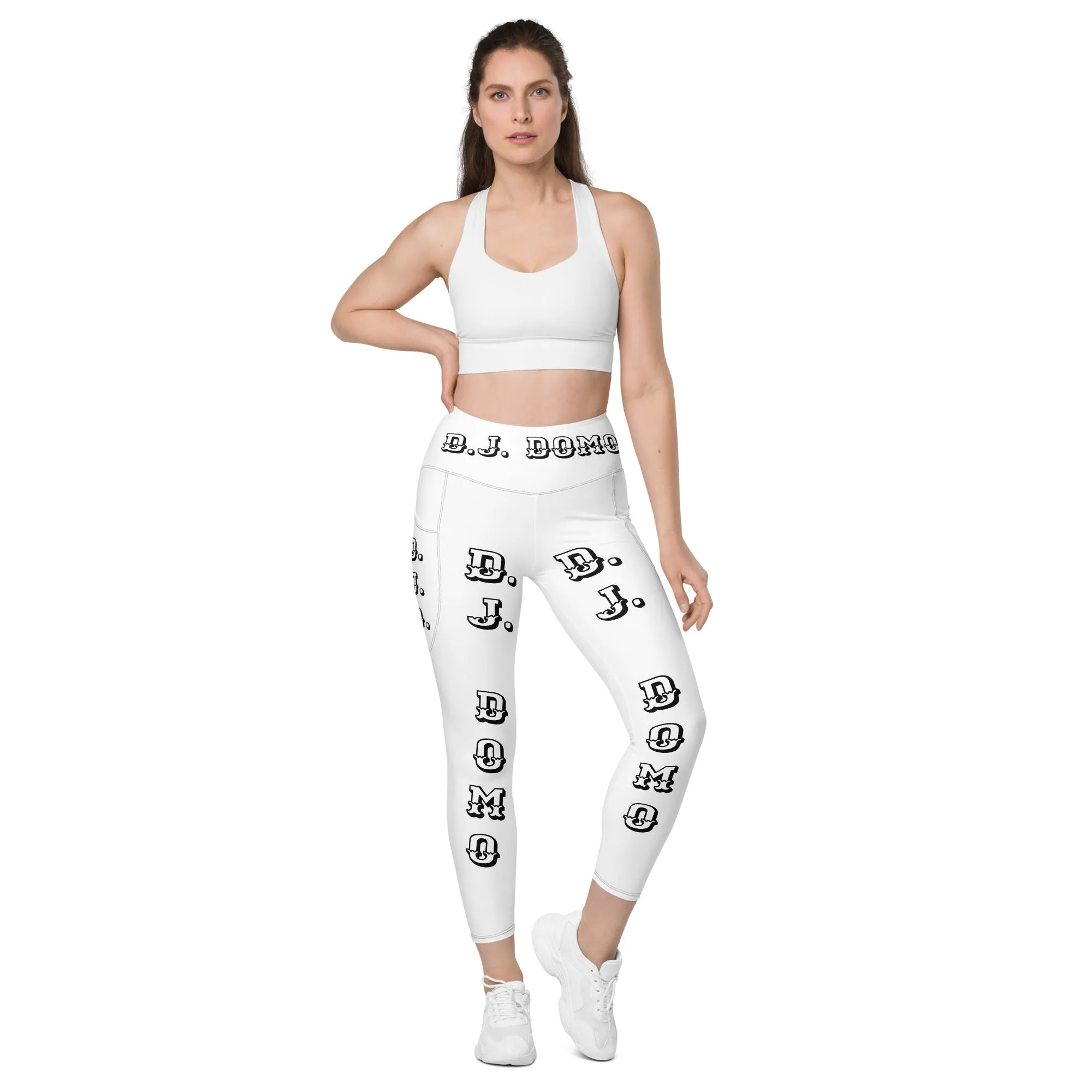 D.J. Domo Leggings with pockets 2 White/Black