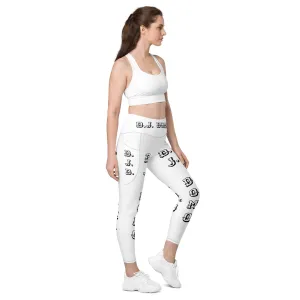 D.J. Domo Leggings with pockets 2 White/Black
