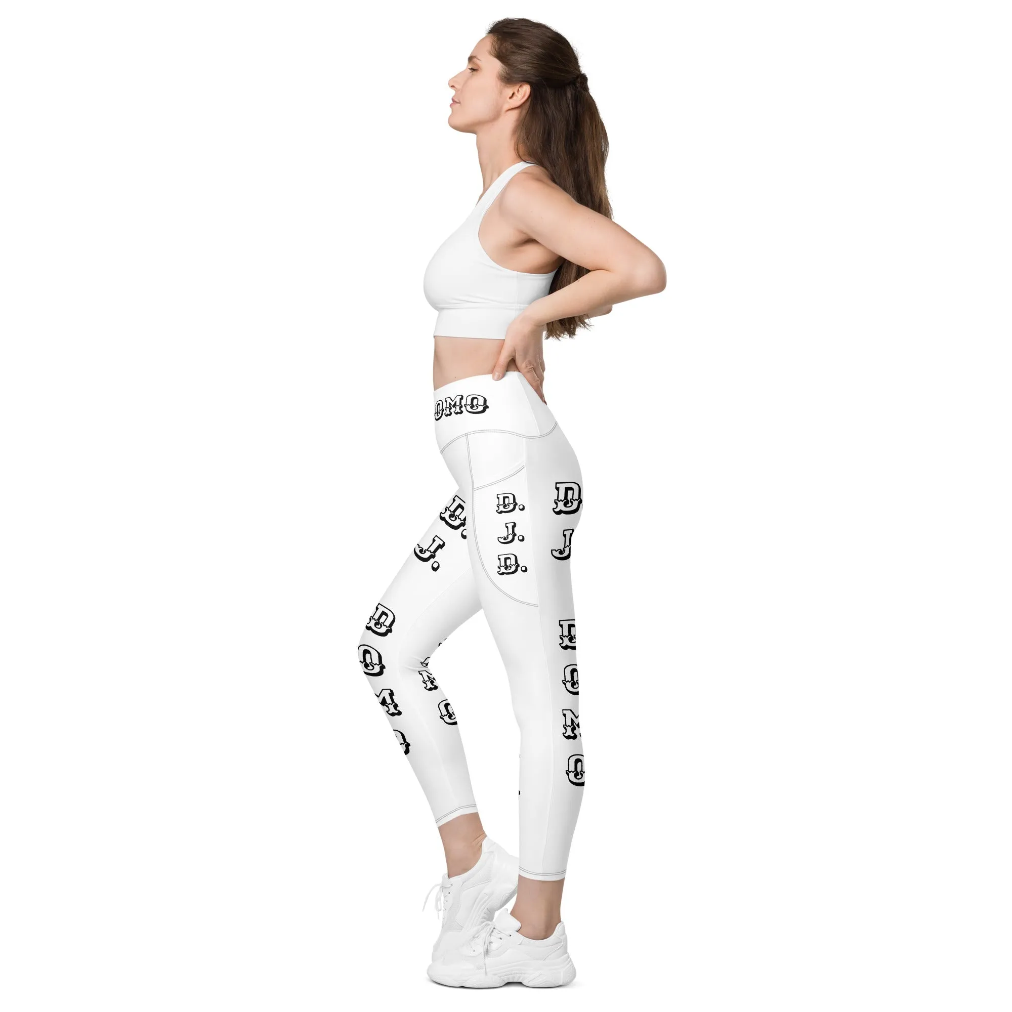 D.J. Domo Leggings with pockets 2 White/Black