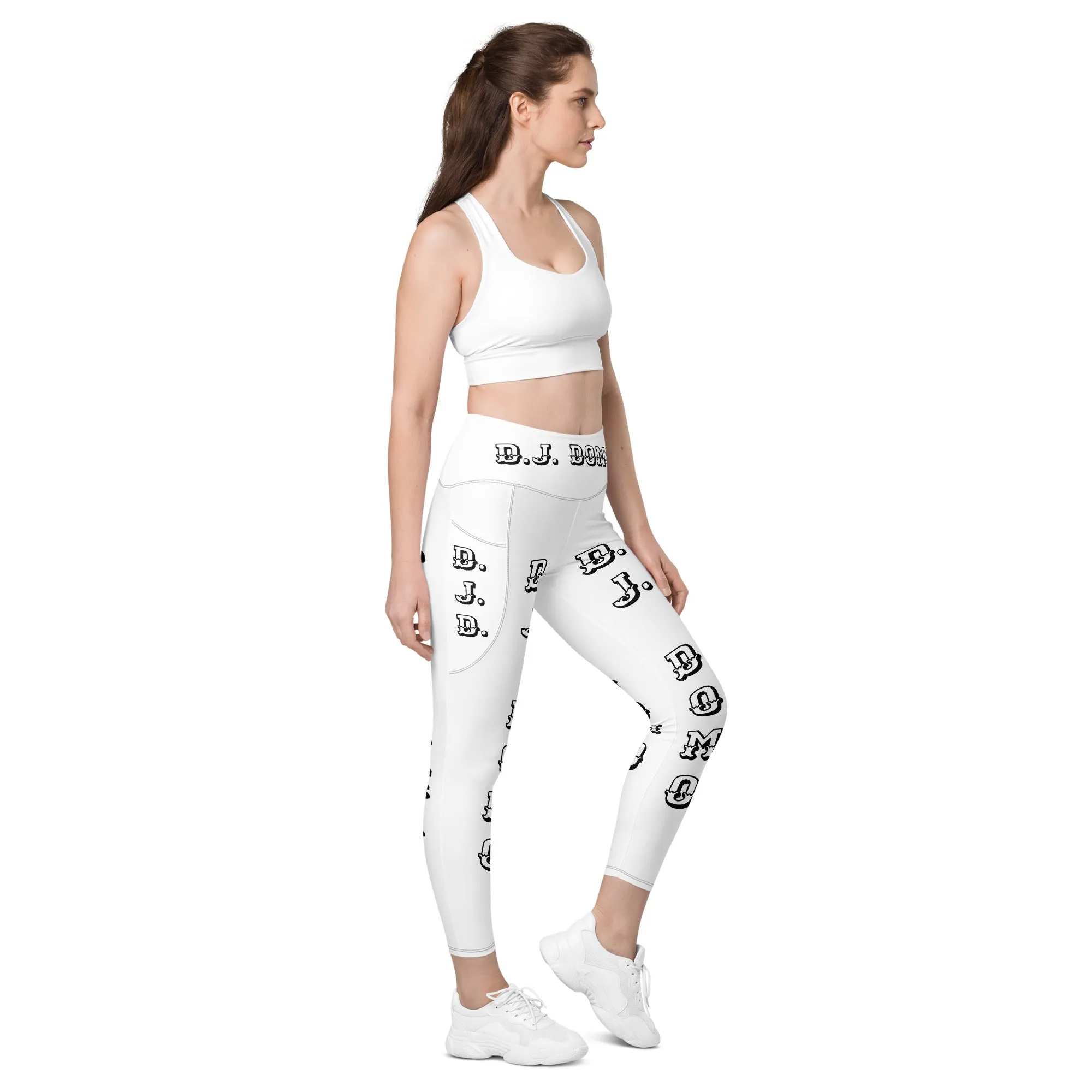 D.J. Domo Leggings with pockets 2 White/Black