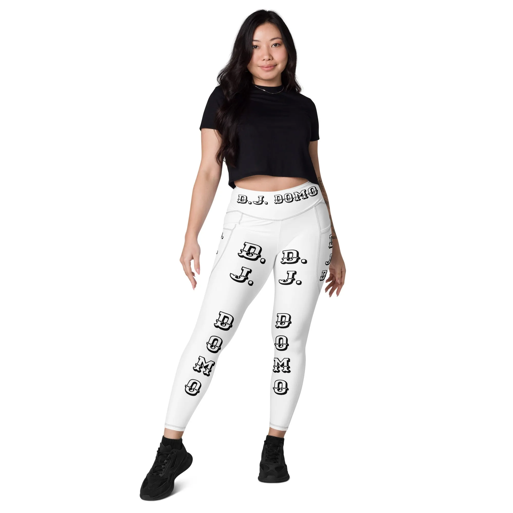 D.J. Domo Leggings with pockets 2 White/Black
