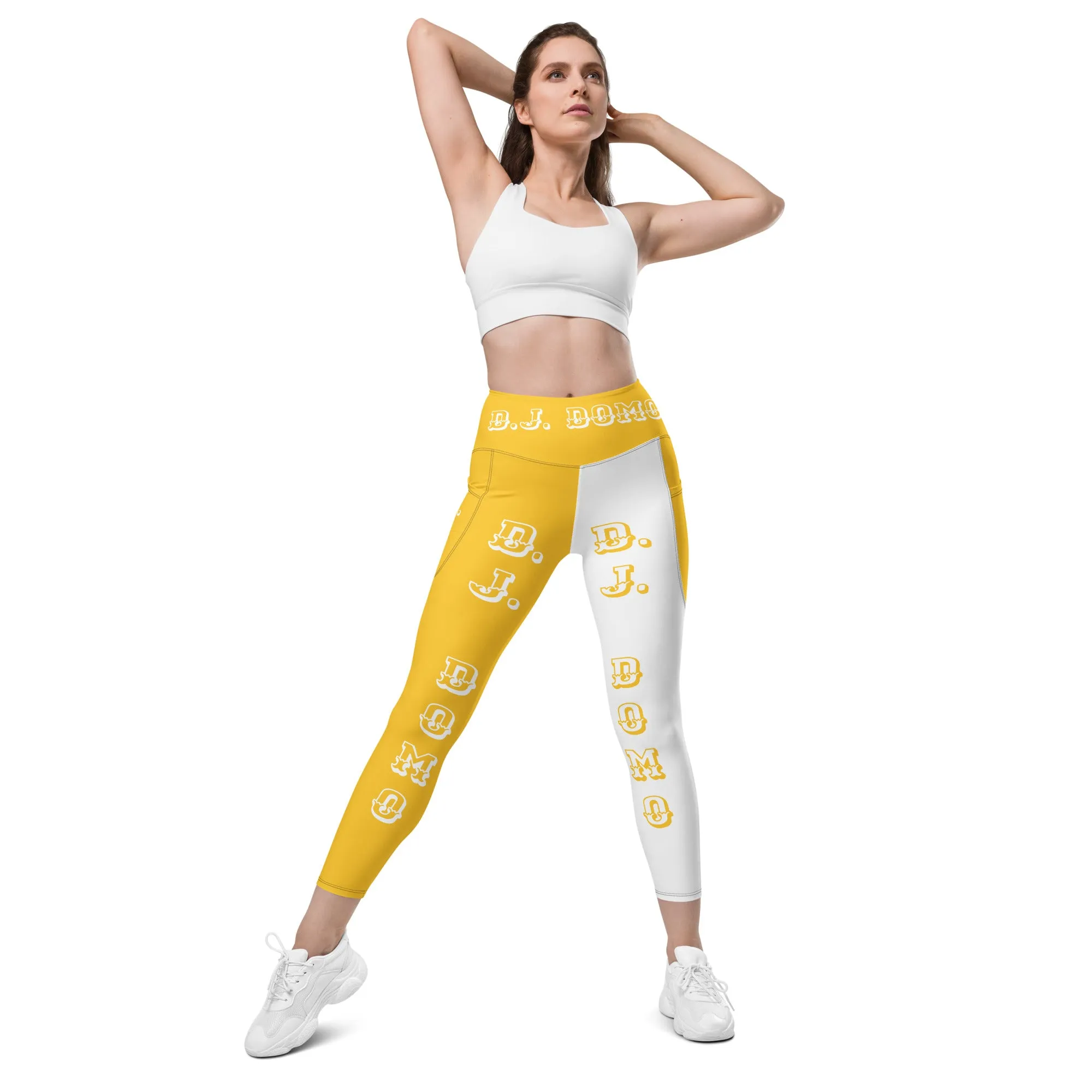 D.J. Domo Leggings with pockets 2 Yellow/White