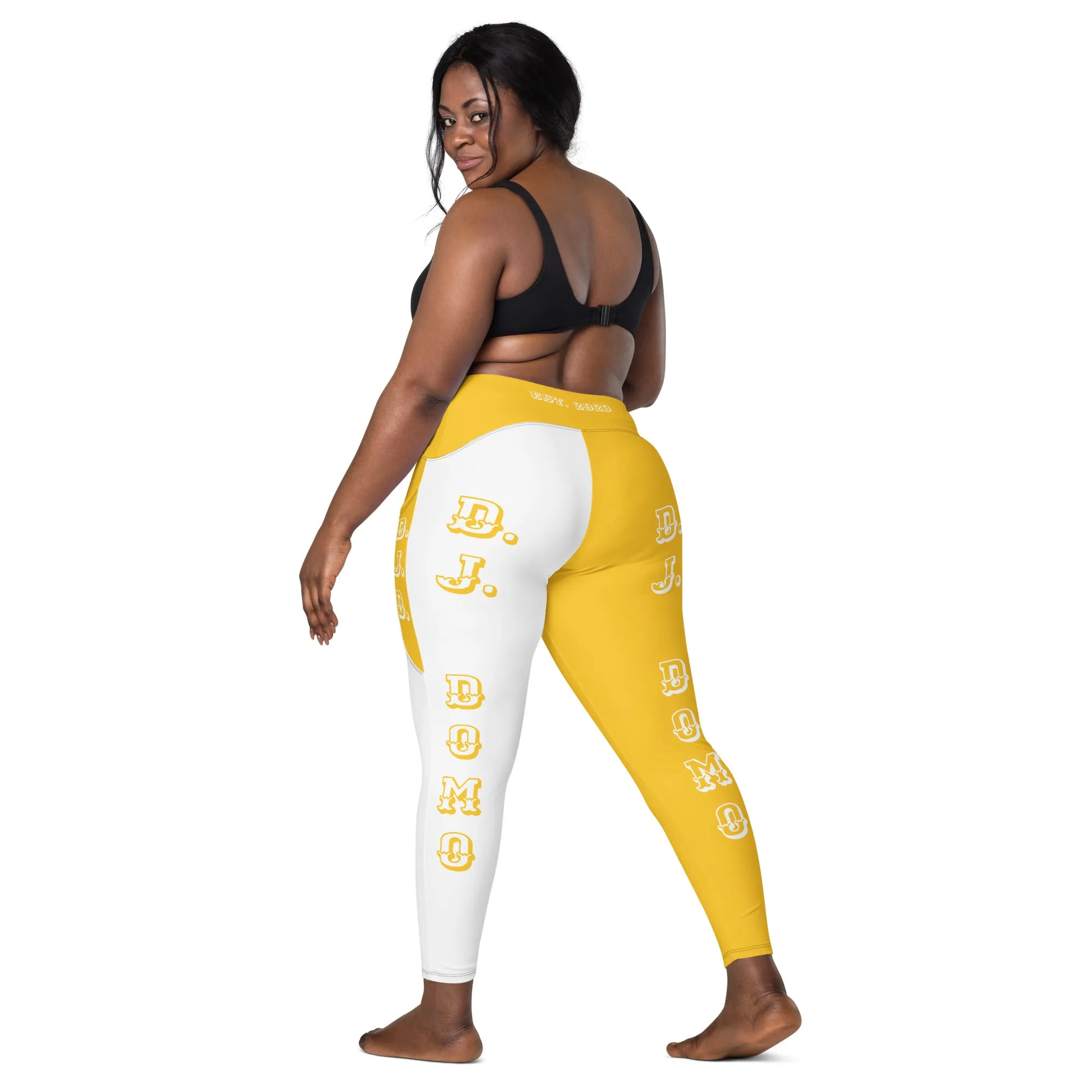 D.J. Domo Leggings with pockets 2 Yellow/White