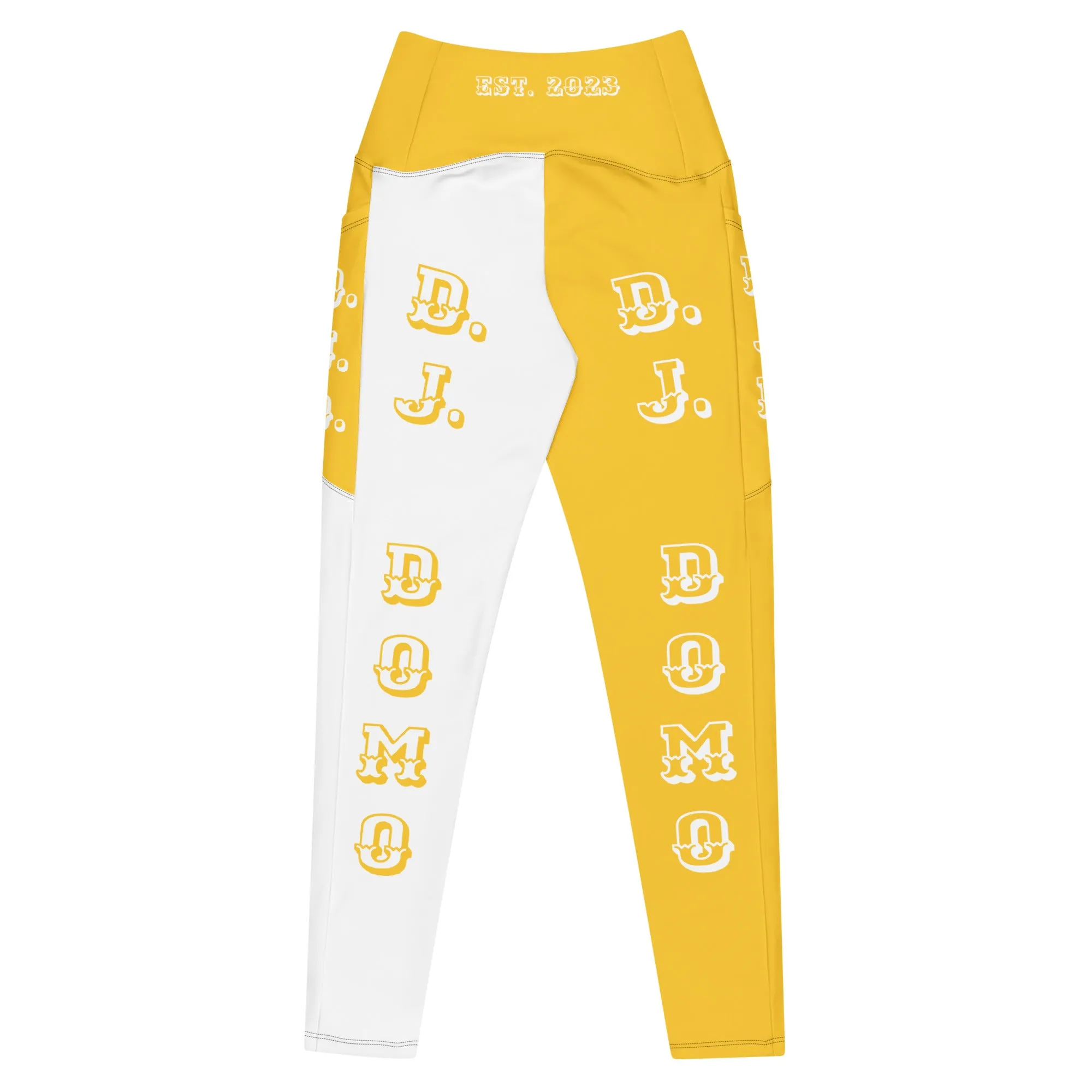 D.J. Domo Leggings with pockets 2 Yellow/White