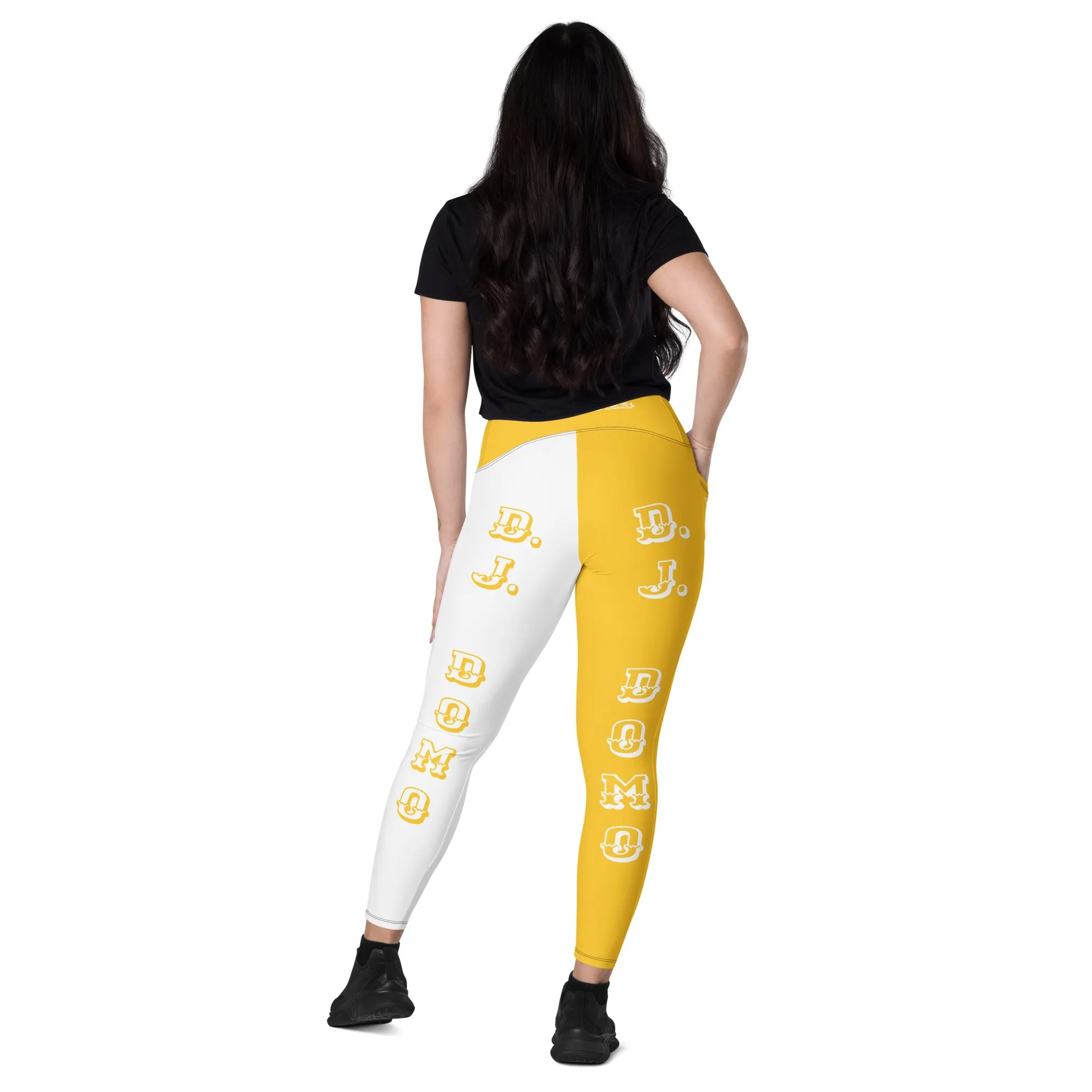 D.J. Domo Leggings with pockets 2 Yellow/White