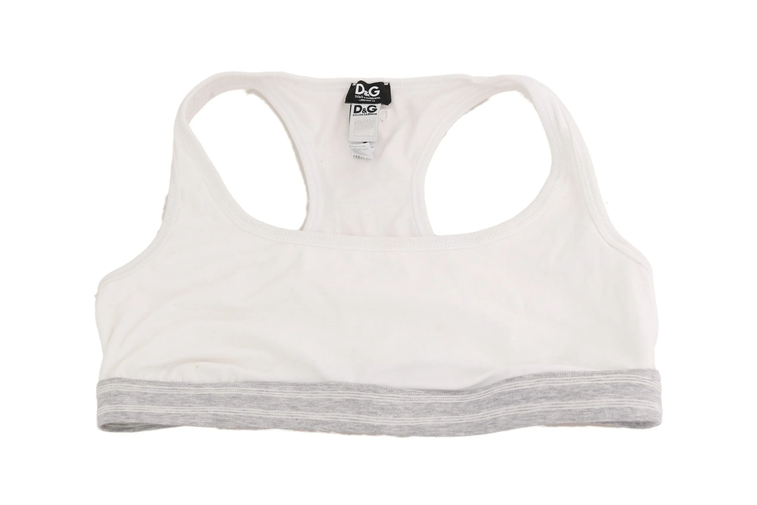 Dolce & Gabbana Elegant White Stretch Sport Bra