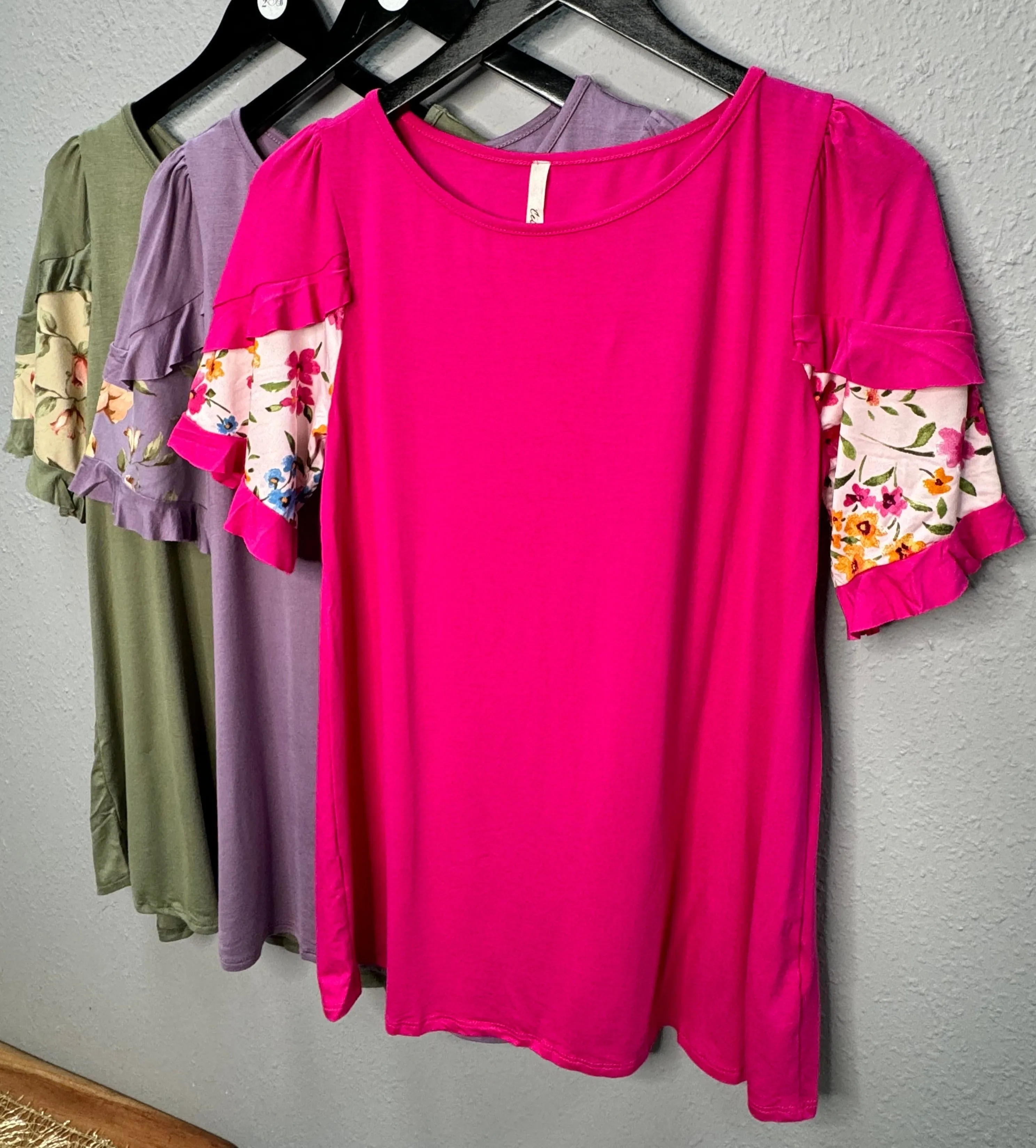 Double Layered Sleeves-Fuchsia