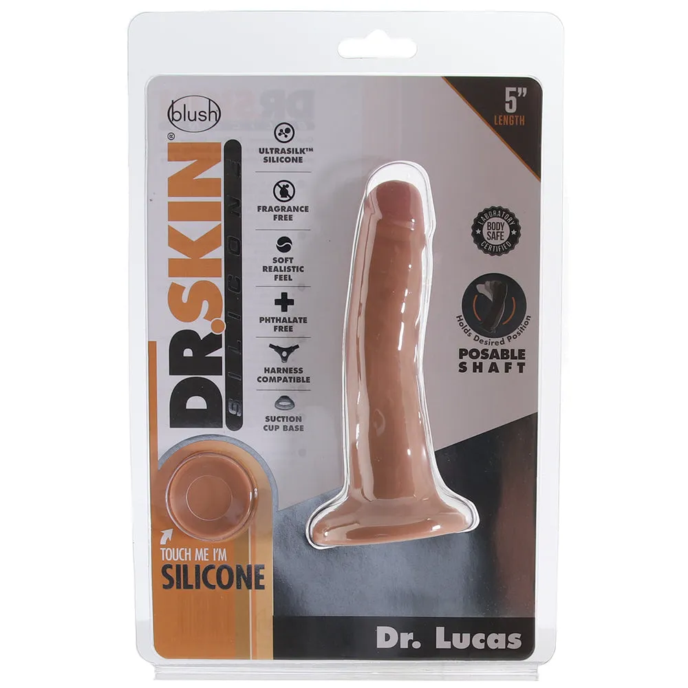 Dr. Skin Dr. Lucas 5 Inch Silicone Dildo in Mocha