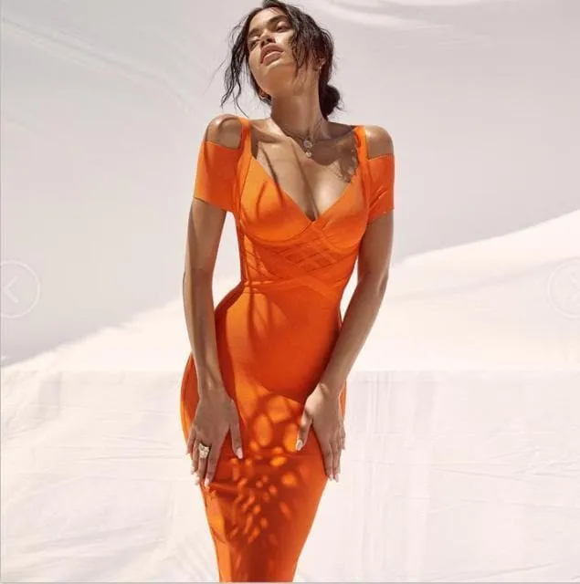 DressBetty - Bandage Dresses robe Orange Bodycon Dress