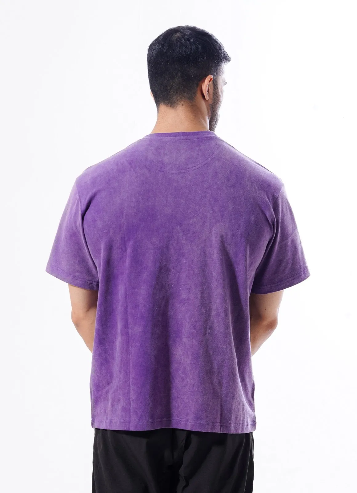 Drippy Acid Wash Tshirt - Purple