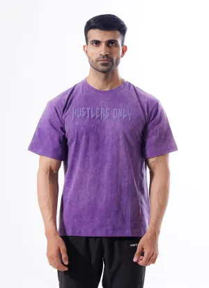 Drippy Acid Wash Tshirt - Purple