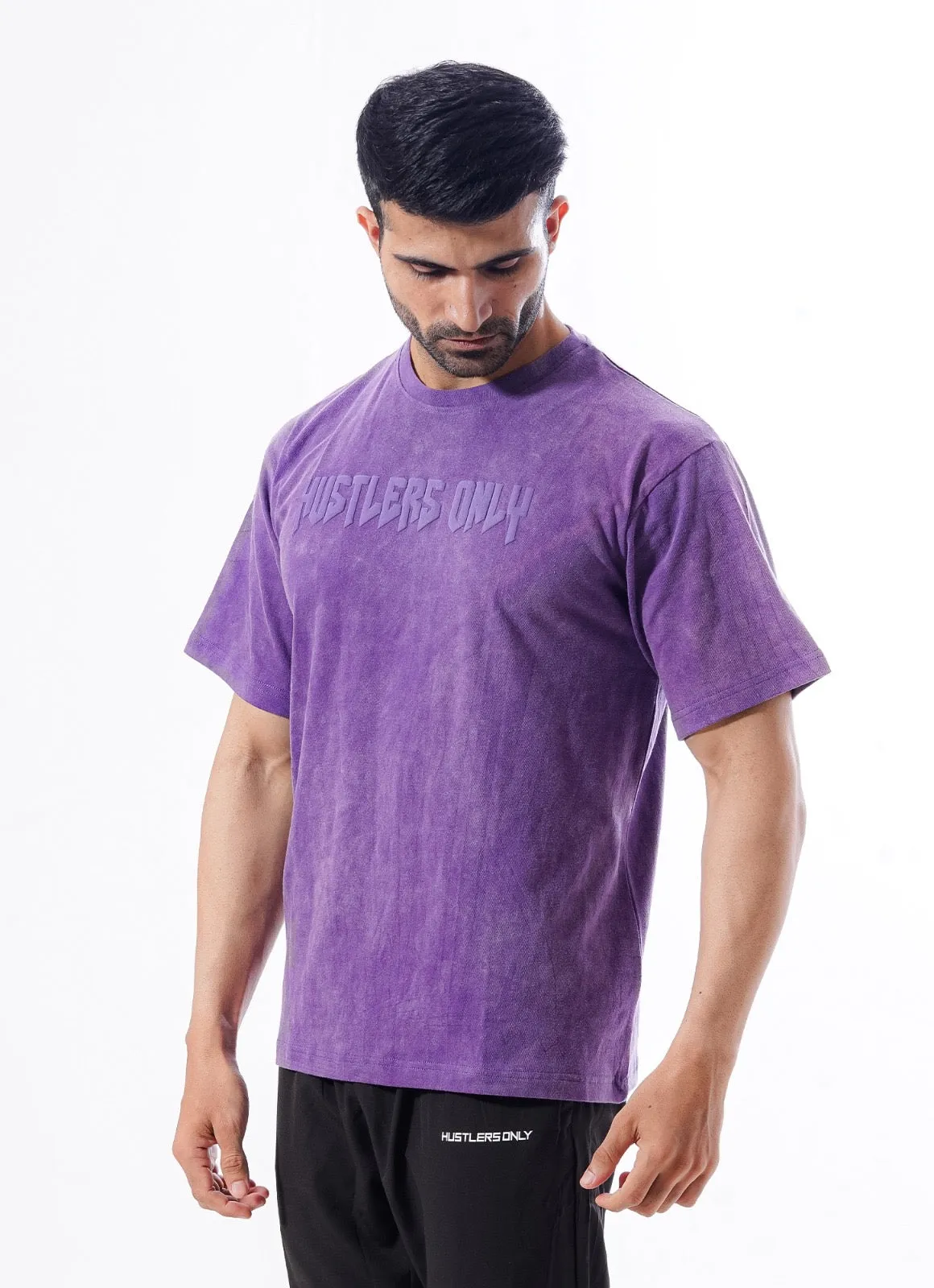 Drippy Acid Wash Tshirt - Purple