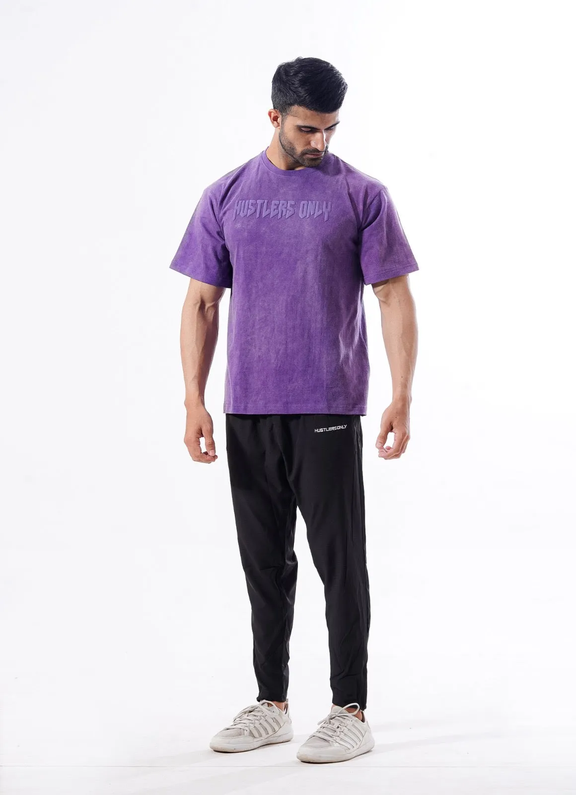 Drippy Acid Wash Tshirt - Purple