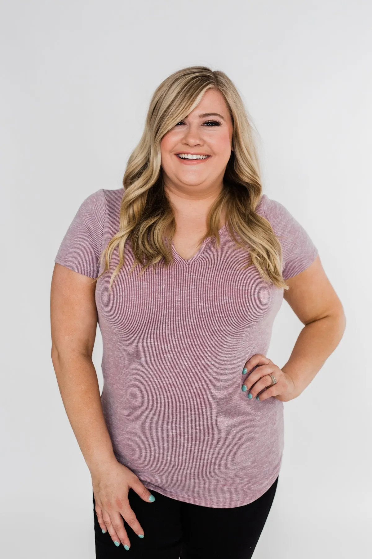 Dusty Purple Notch Top
