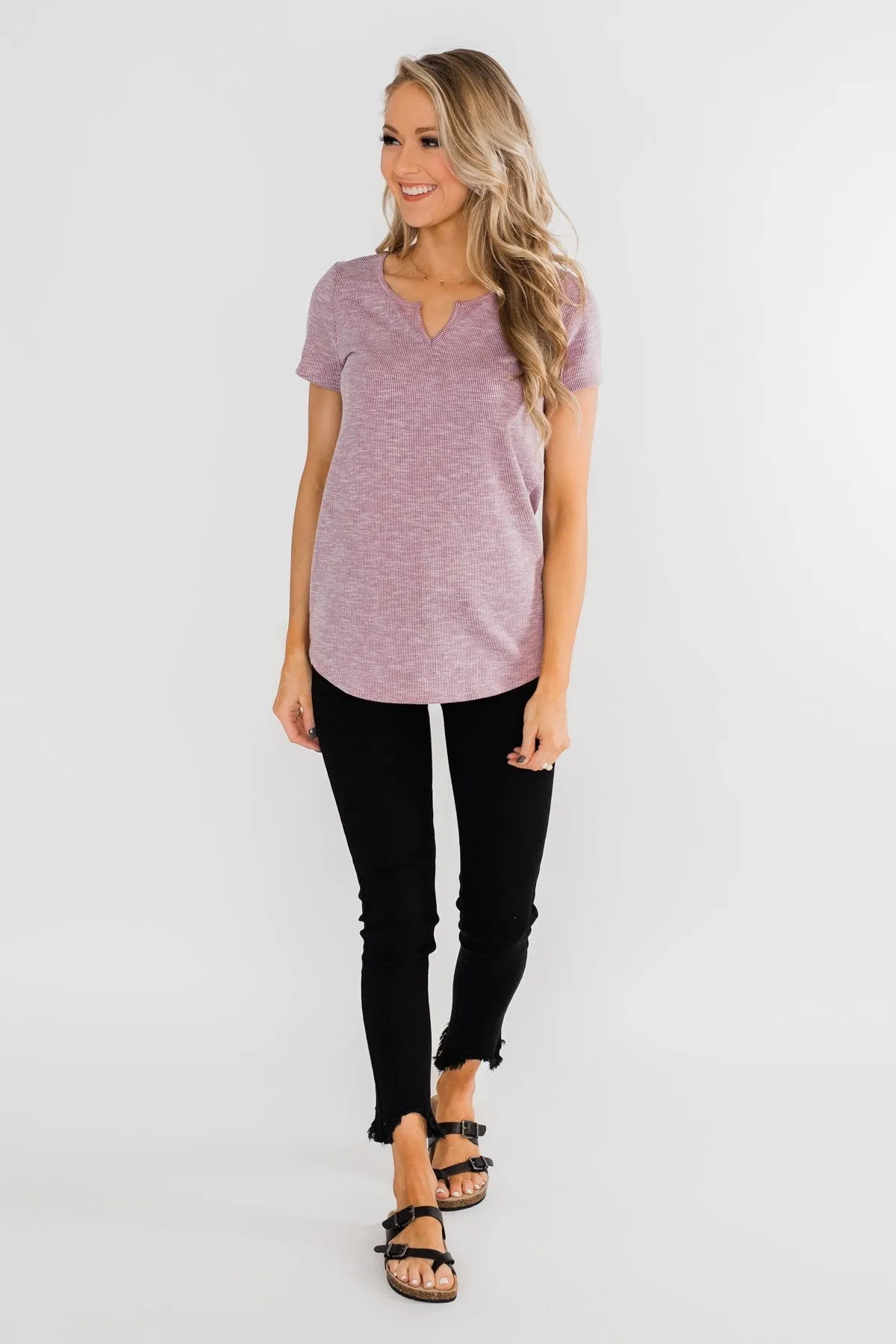 Dusty Purple Notch Top
