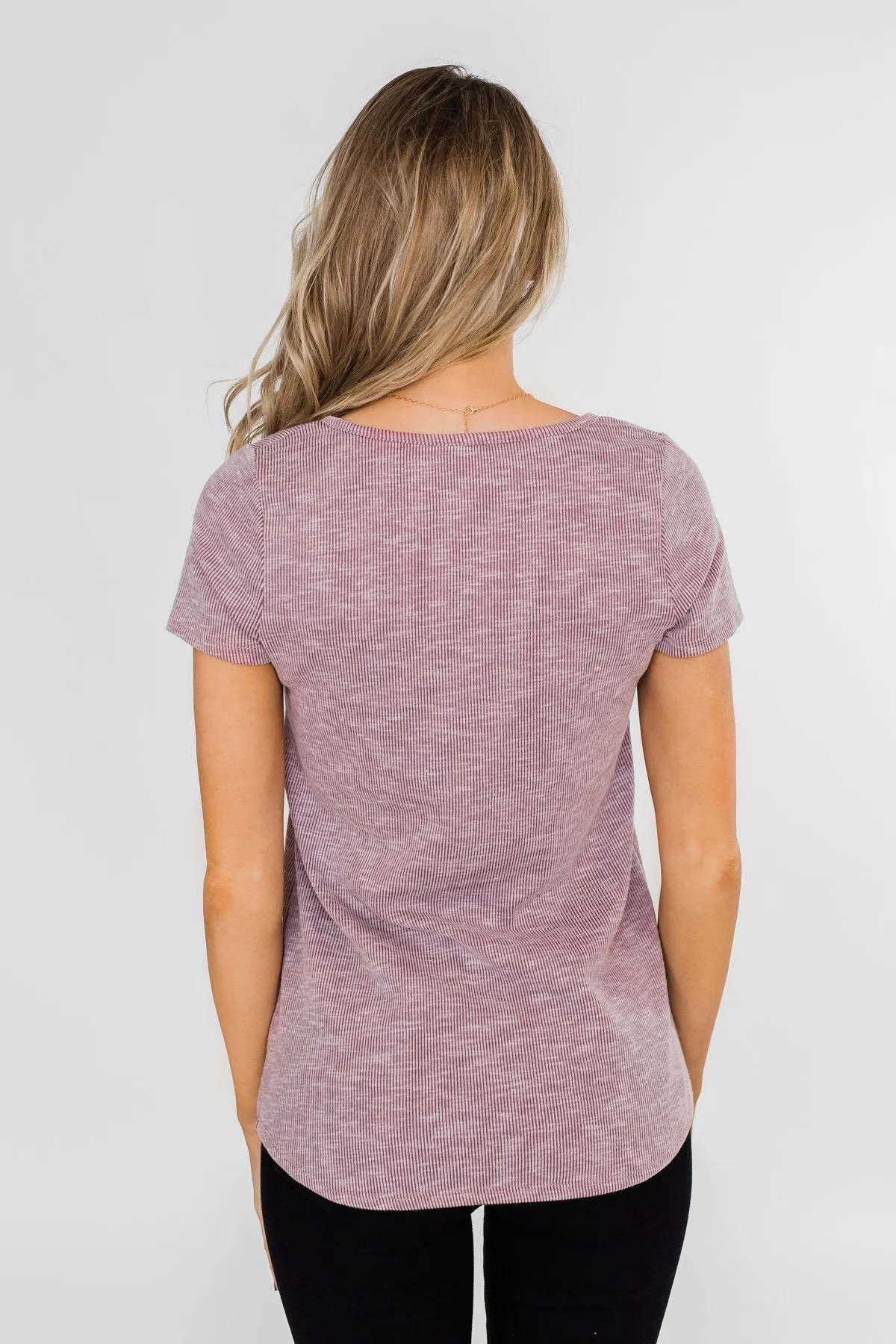 Dusty Purple Notch Top