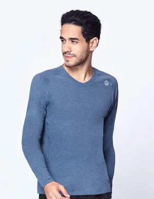 easyoga LESPIRO Men's Casual Long Sleeve - M33 M-Ink Blue