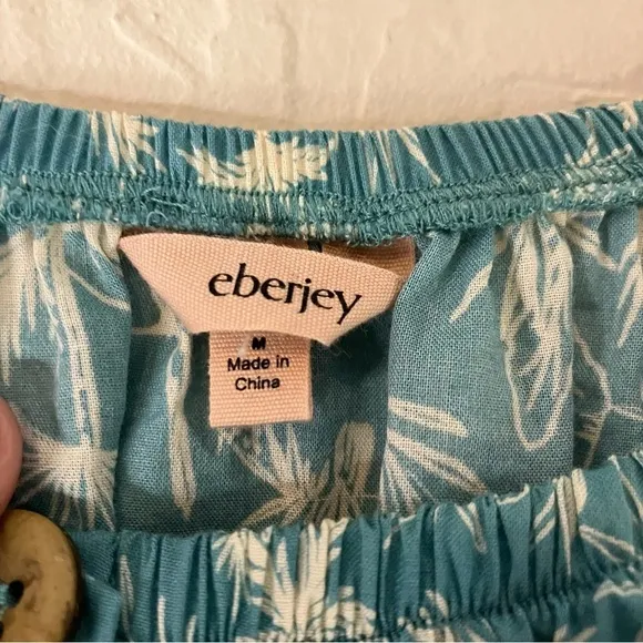 Eberjey Harper Crop Top And Nellie Ruffle Mini Skirt in Blue Ocean Bay Sand