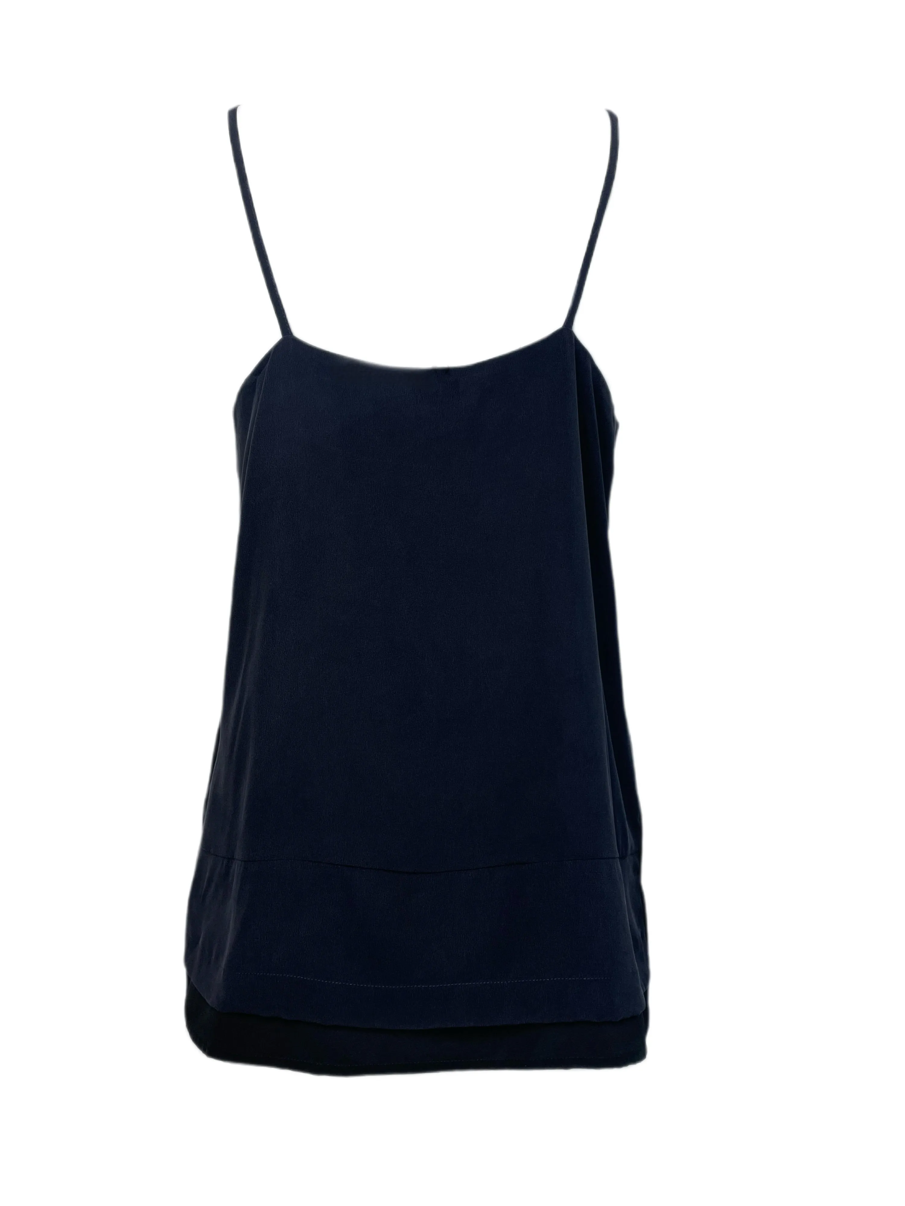 ECRU Women's Navy Black Round Neck Casual Top #3226 S NWT