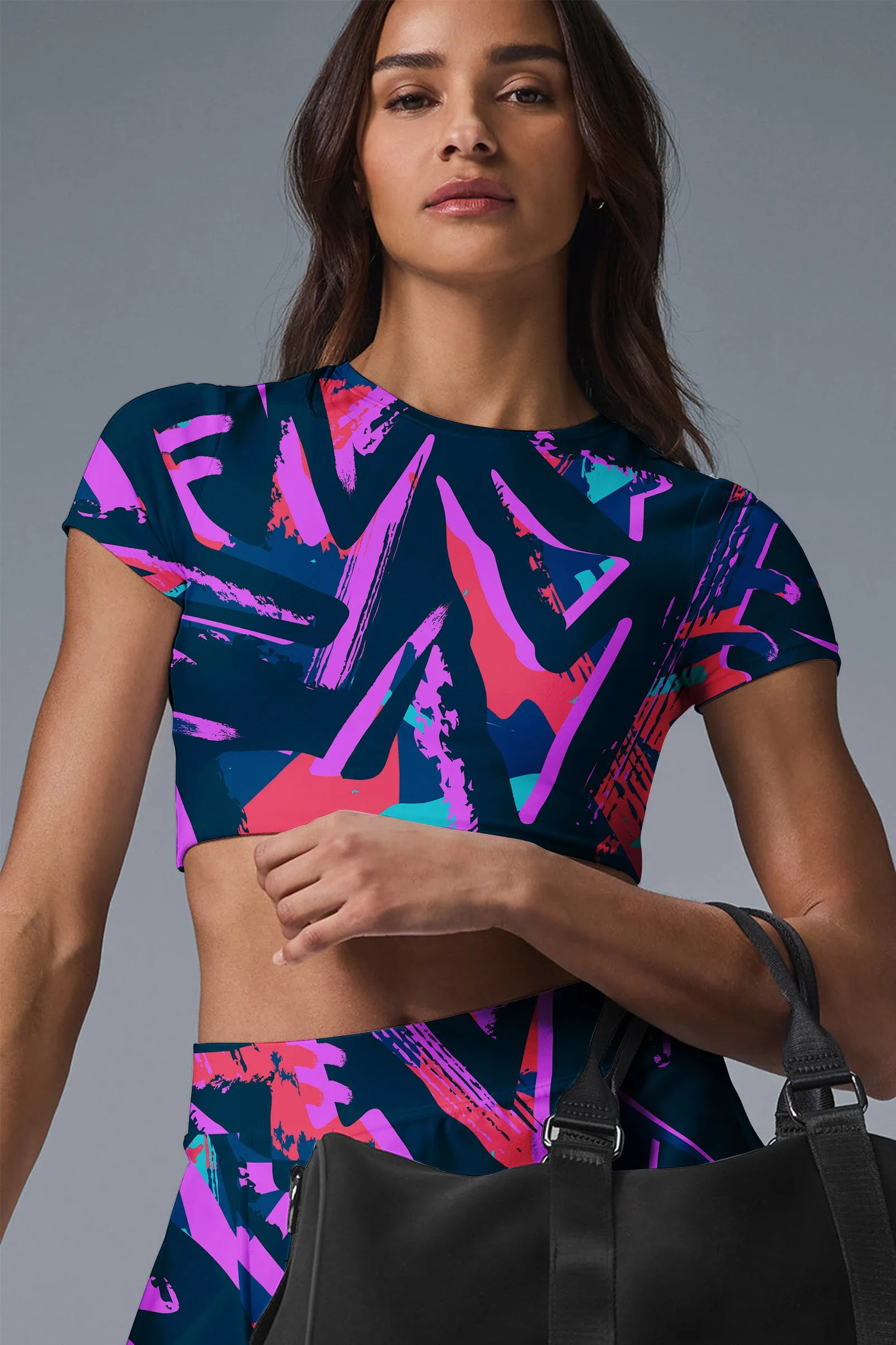 Electric Motion Activewear Set – Women’s Crop Top & Skort for Tennis, Pickleball, Gym & More