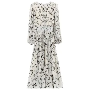 Elegant Long Sleeve A-line Dress with a Loose-fit Design