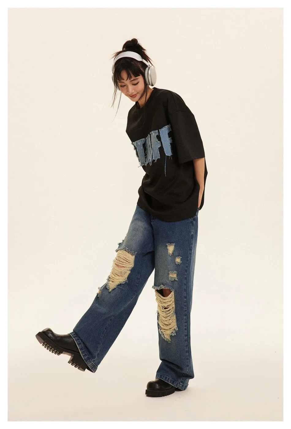 Embroidery trendy tee-D369 | Inspanda