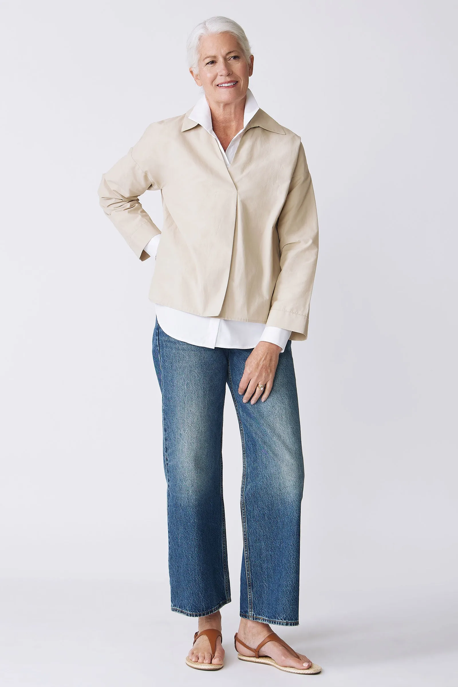 Emma Collared Kimono - Classic Khaki