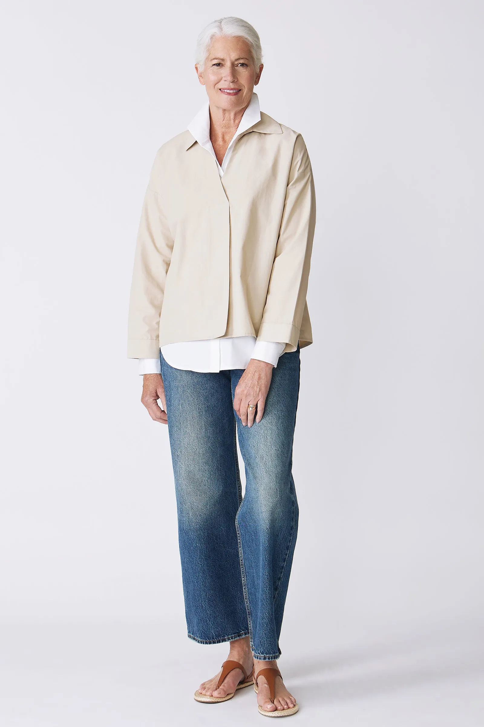 Emma Collared Kimono - Classic Khaki