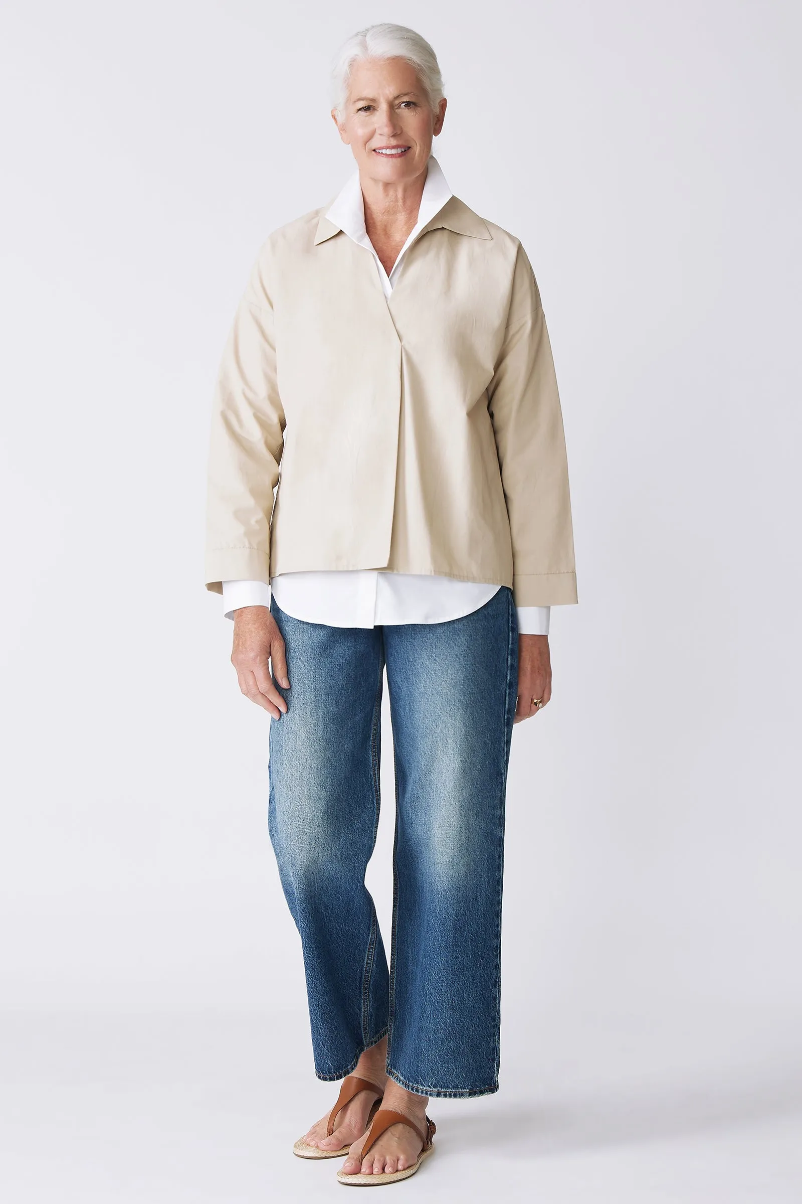 Emma Collared Kimono - Classic Khaki