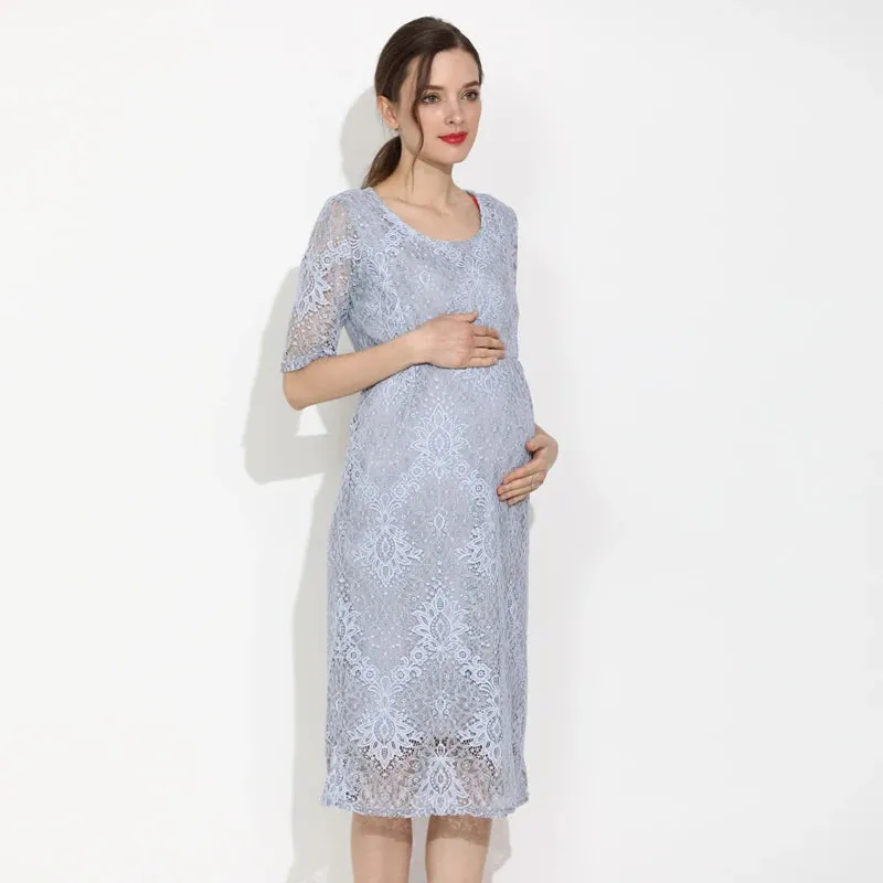 Emotion Moms New Lace Maternity Clothes Party Maternity Dresses Nursing Breastfeeding Dress For Pregnant Women Pregnancy Dress