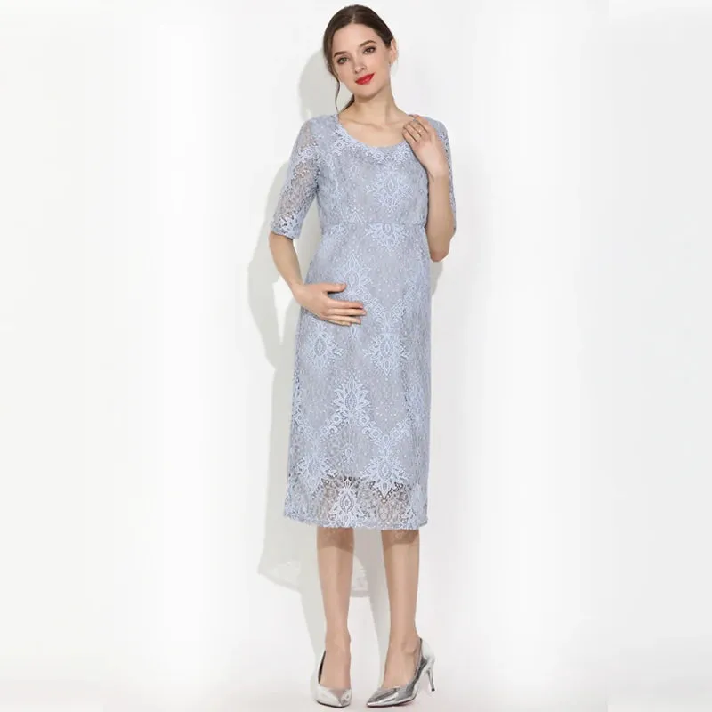 Emotion Moms New Lace Maternity Clothes Party Maternity Dresses Nursing Breastfeeding Dress For Pregnant Women Pregnancy Dress