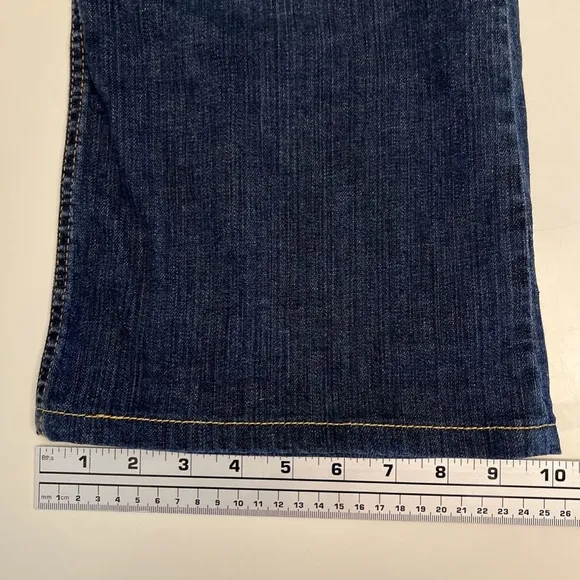 ESCADA Sport Kate Bootcut Jeans Dark Wash Braided Belt Loops Italy Sz 46 Vintage