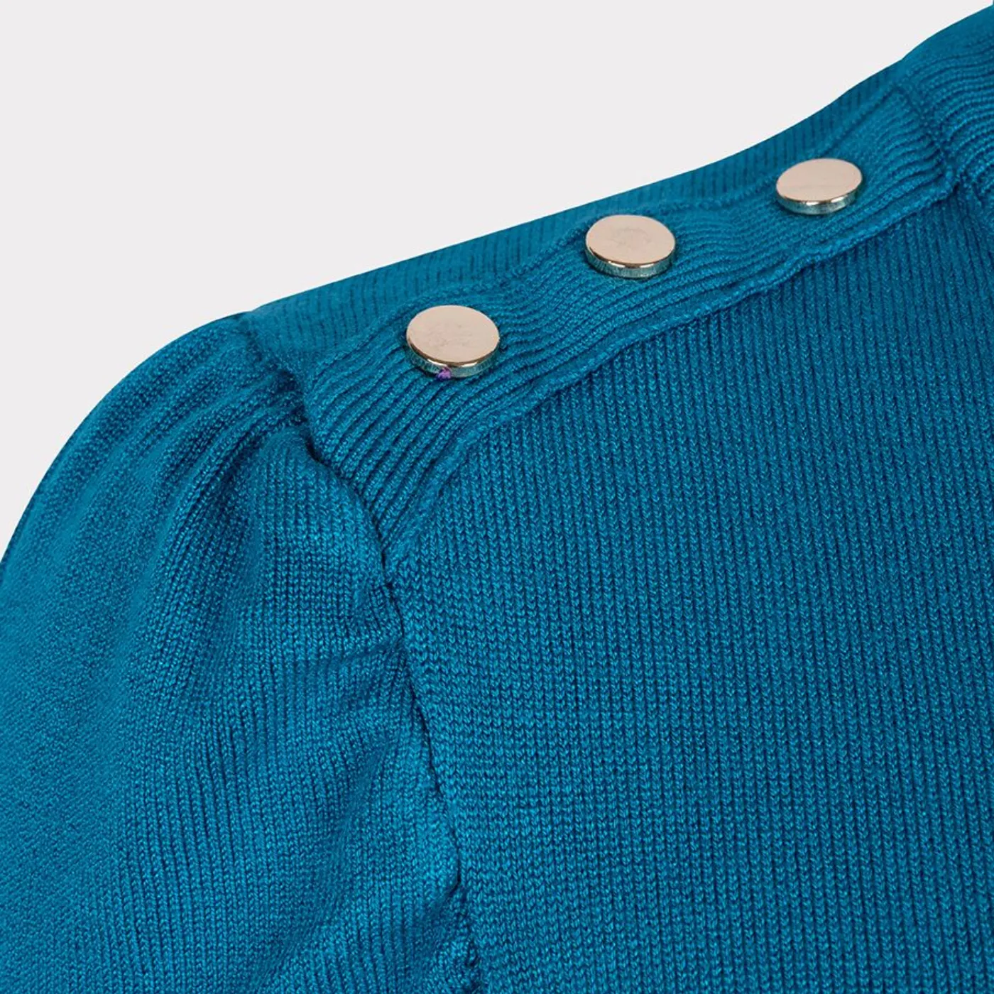 Esqualo High Neck Button Detail Sweater | Petrol