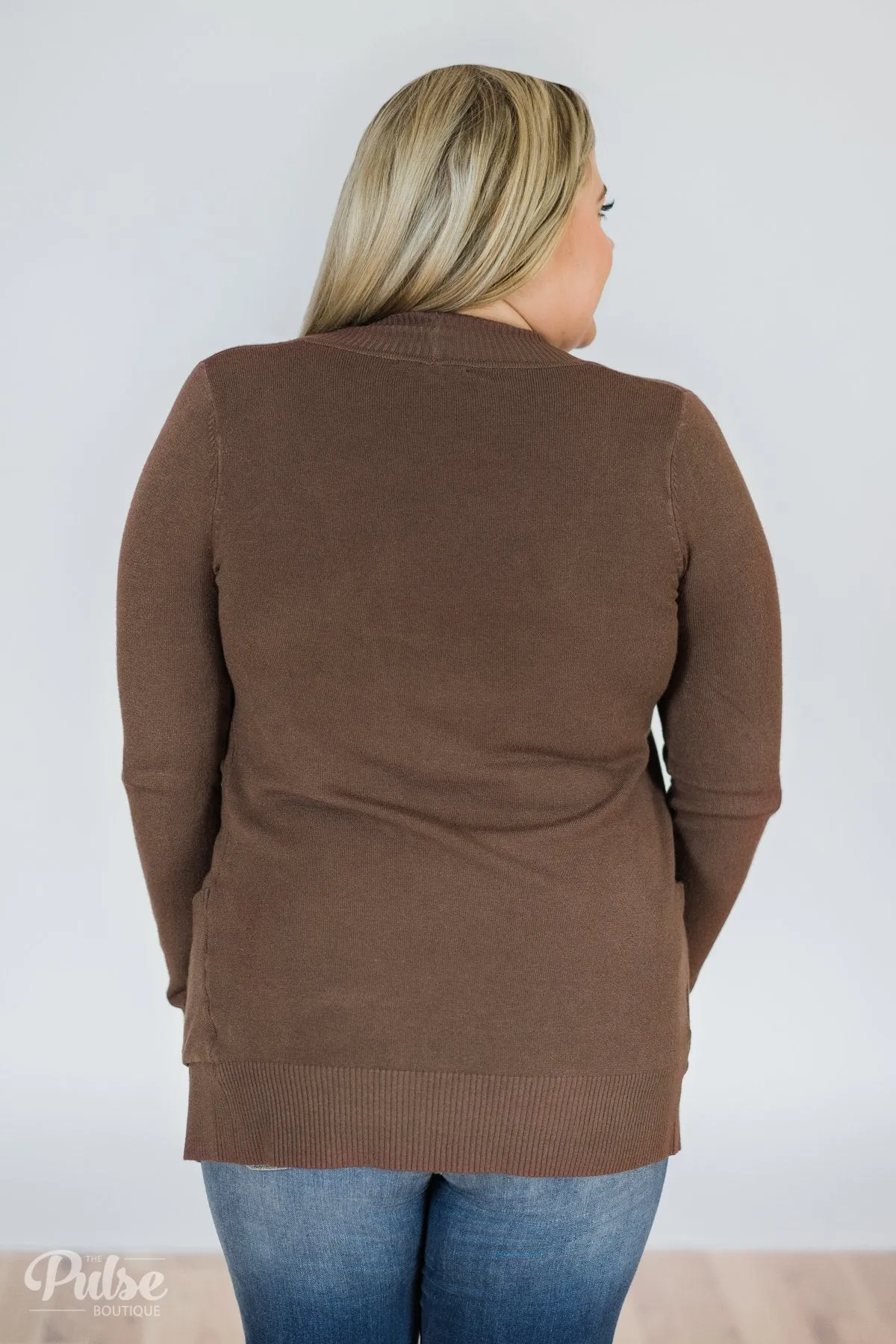 Essential Cardigan- Brown