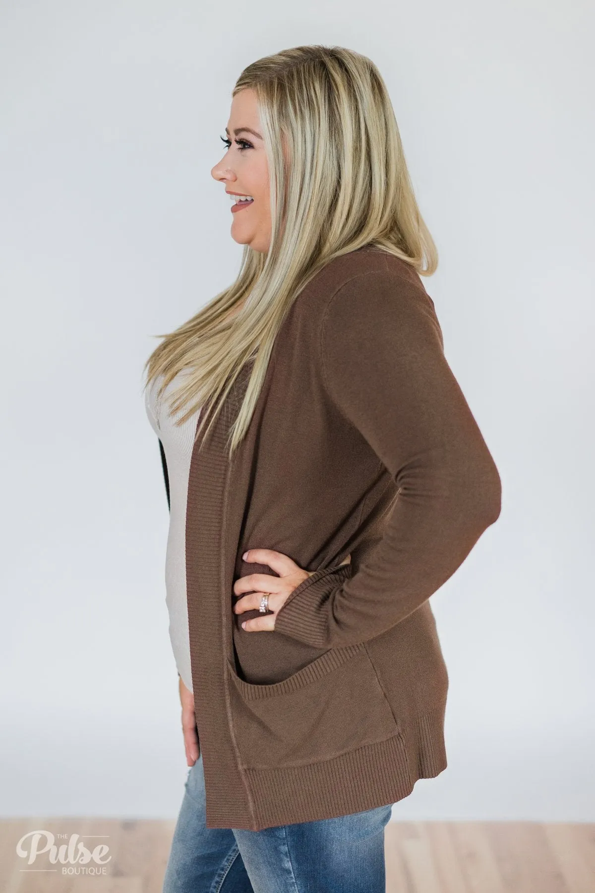 Essential Cardigan- Brown