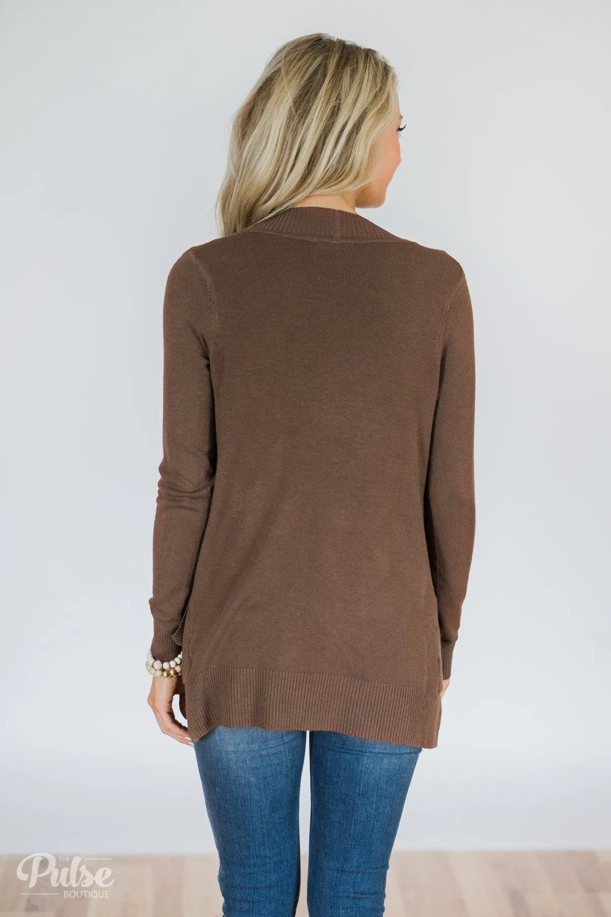 Essential Cardigan- Brown