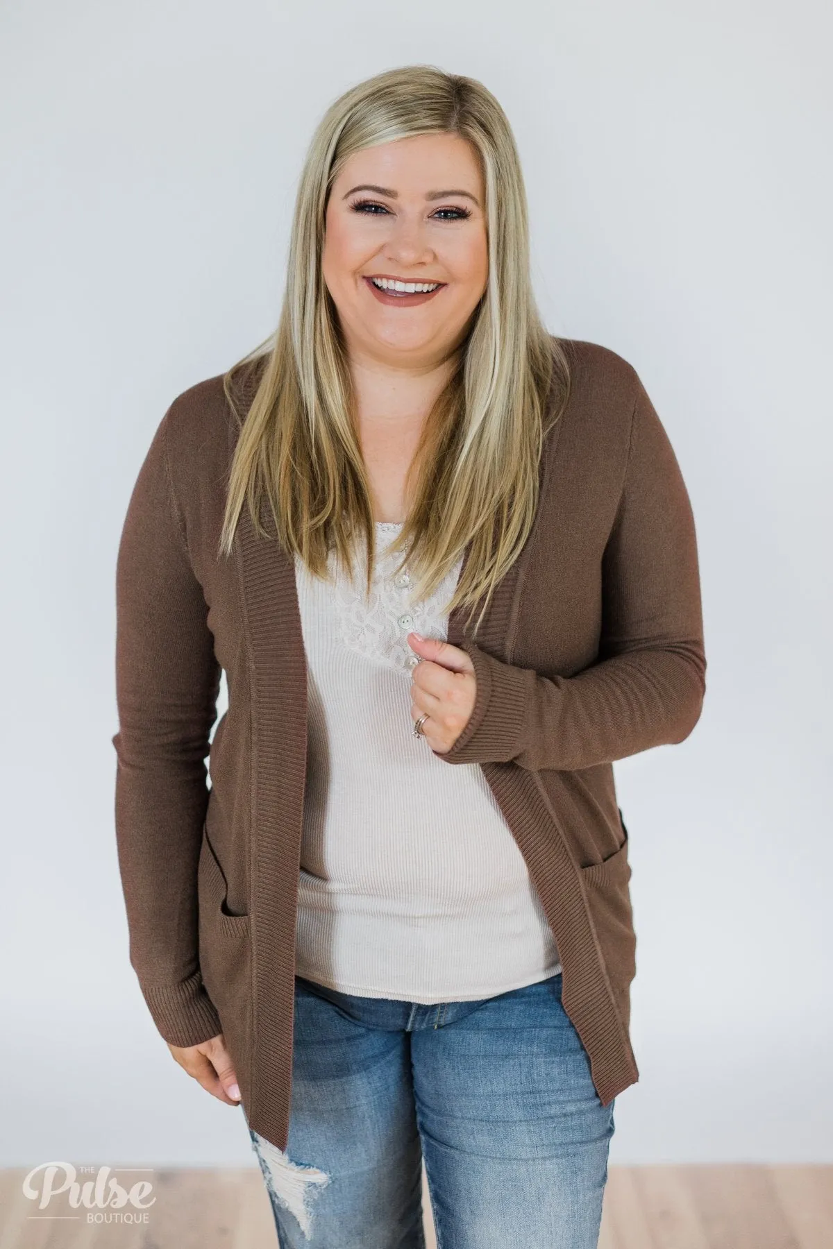 Essential Cardigan- Brown
