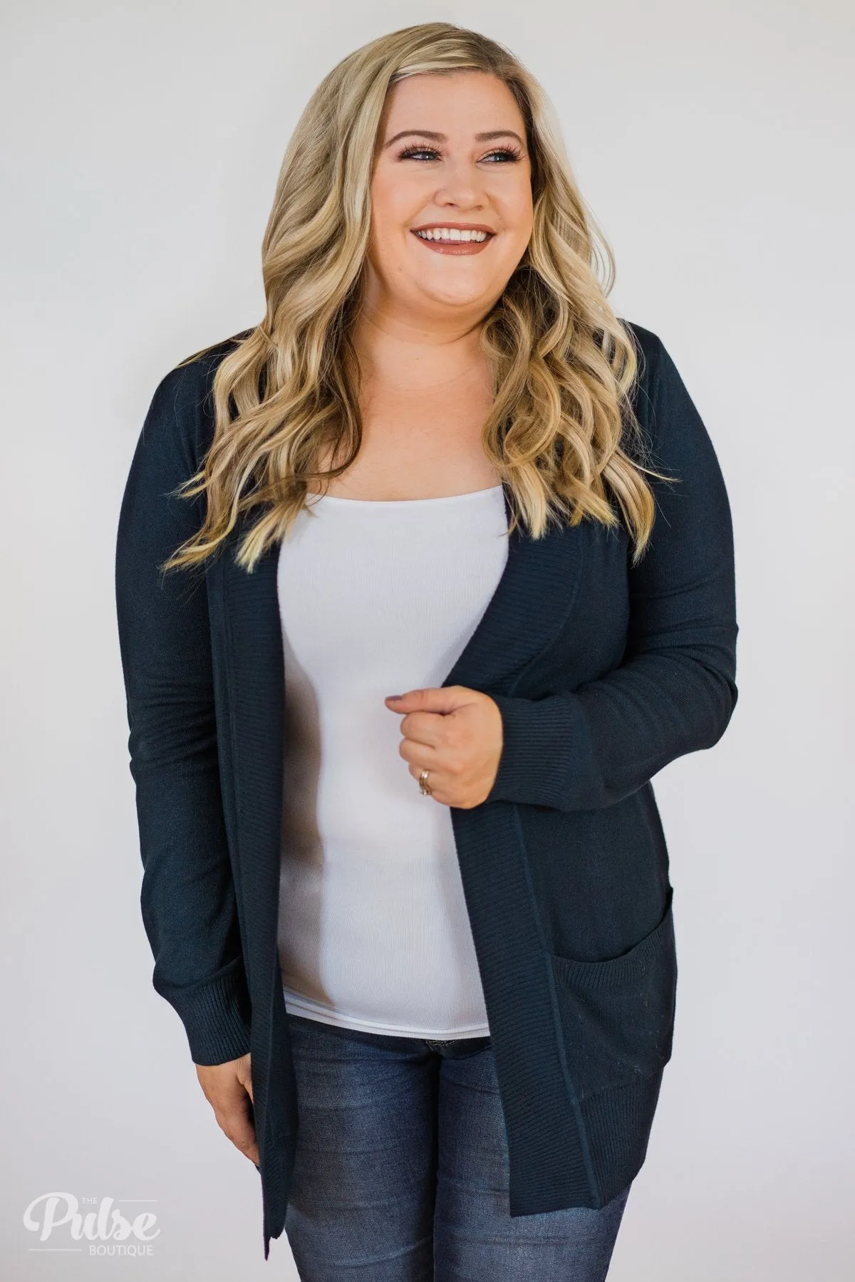 Essential Cardigan- Navy