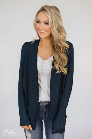 Essential Cardigan- Navy