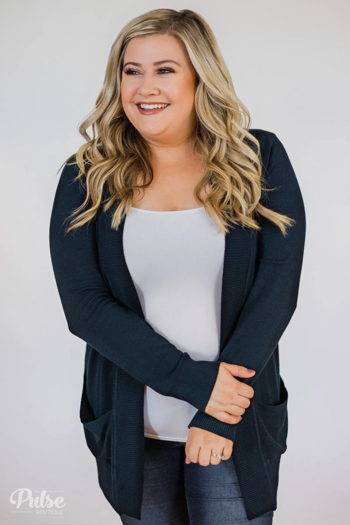 Essential Cardigan- Navy