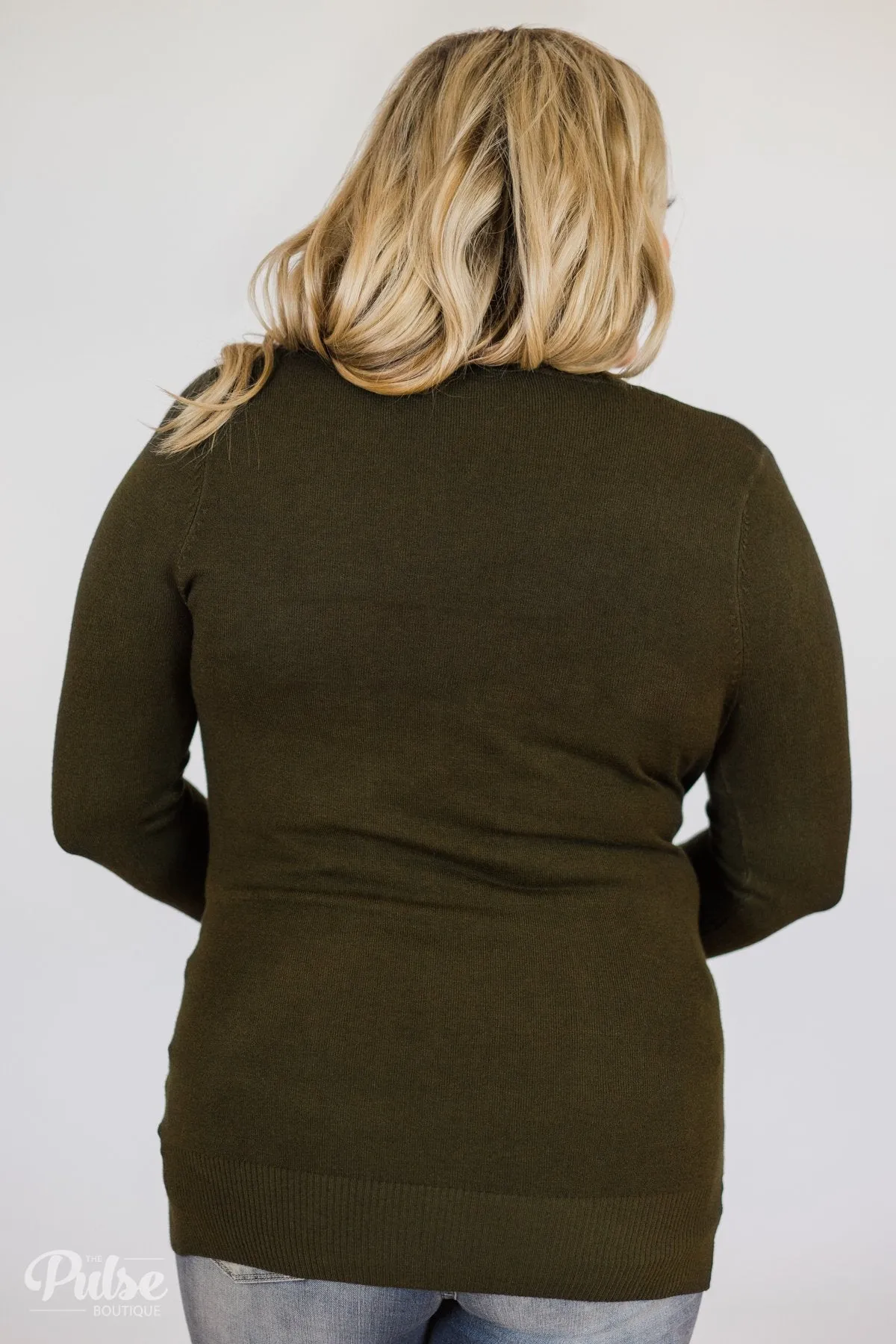 Essential Cardigan- Olive