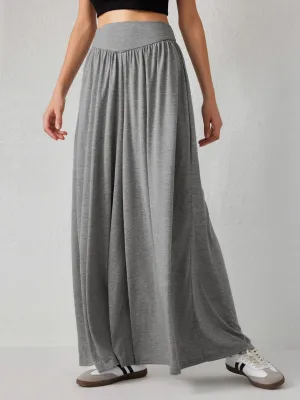 Exaggerated Grey Flair Pants