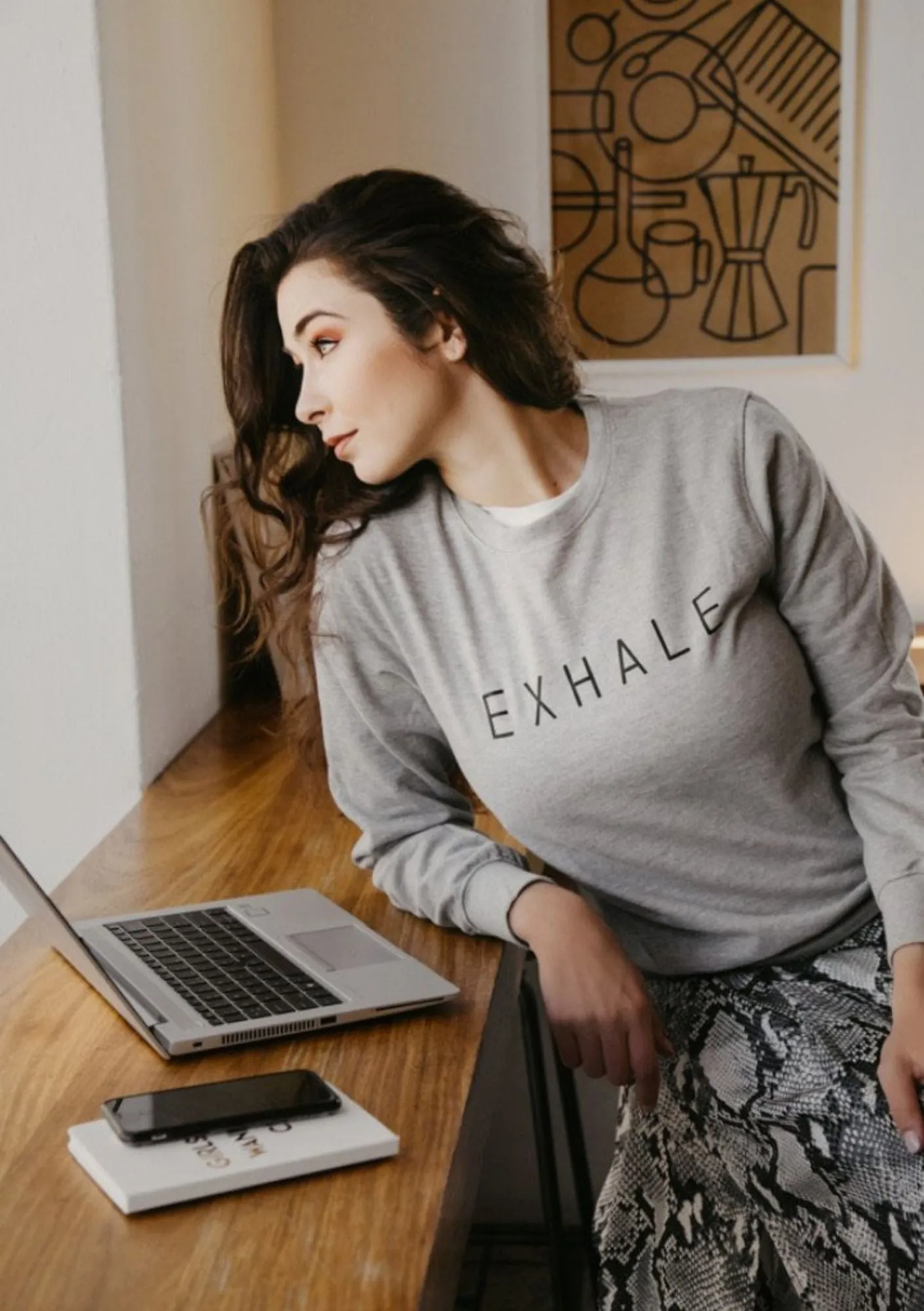 Exhale Yoga Pullover Sweat Top