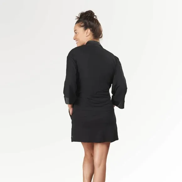 Faceplant Dreams Bamboo Kimono Robe - Black NWT